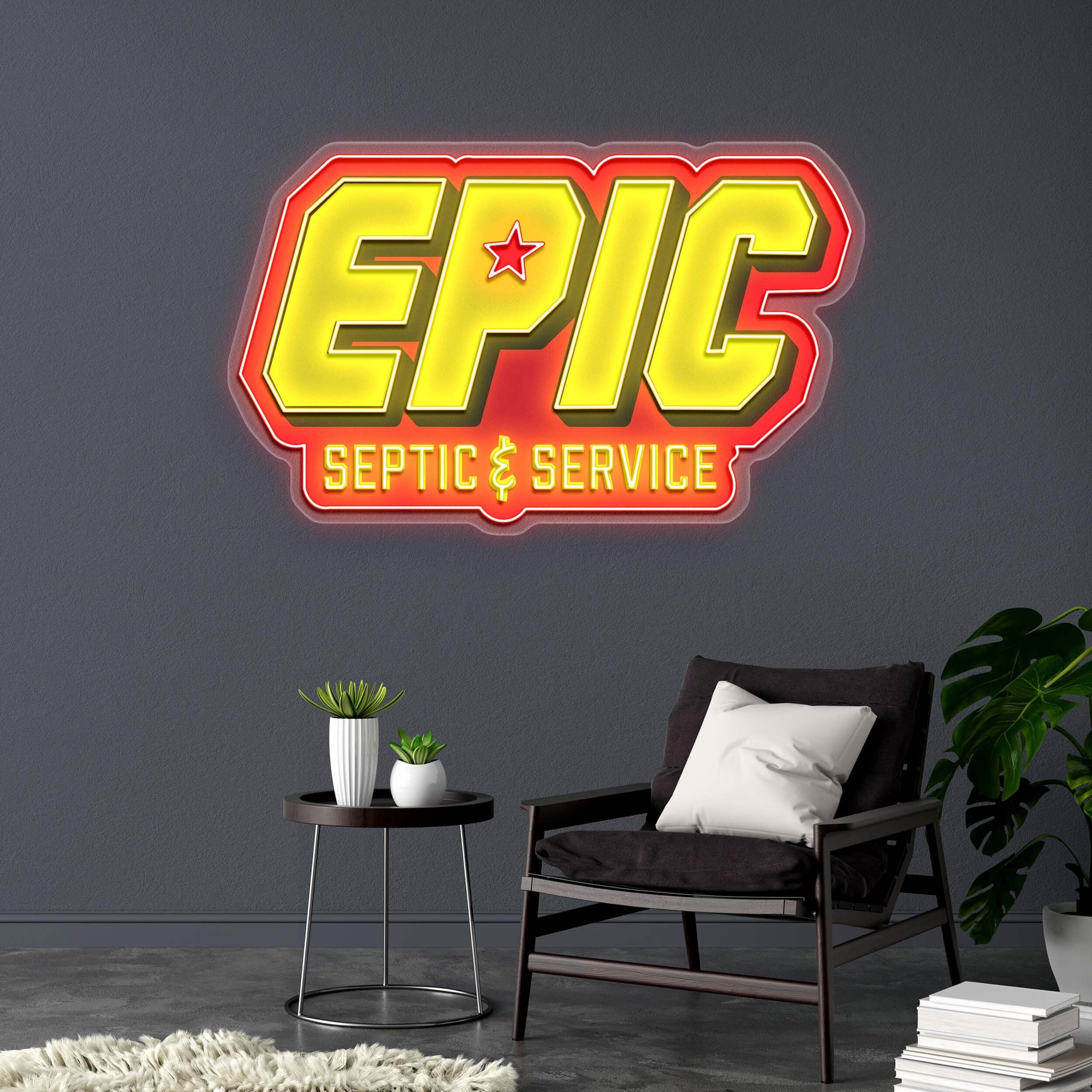 EPIC SEPTIC & SERVICE - Premium Neon Artwork