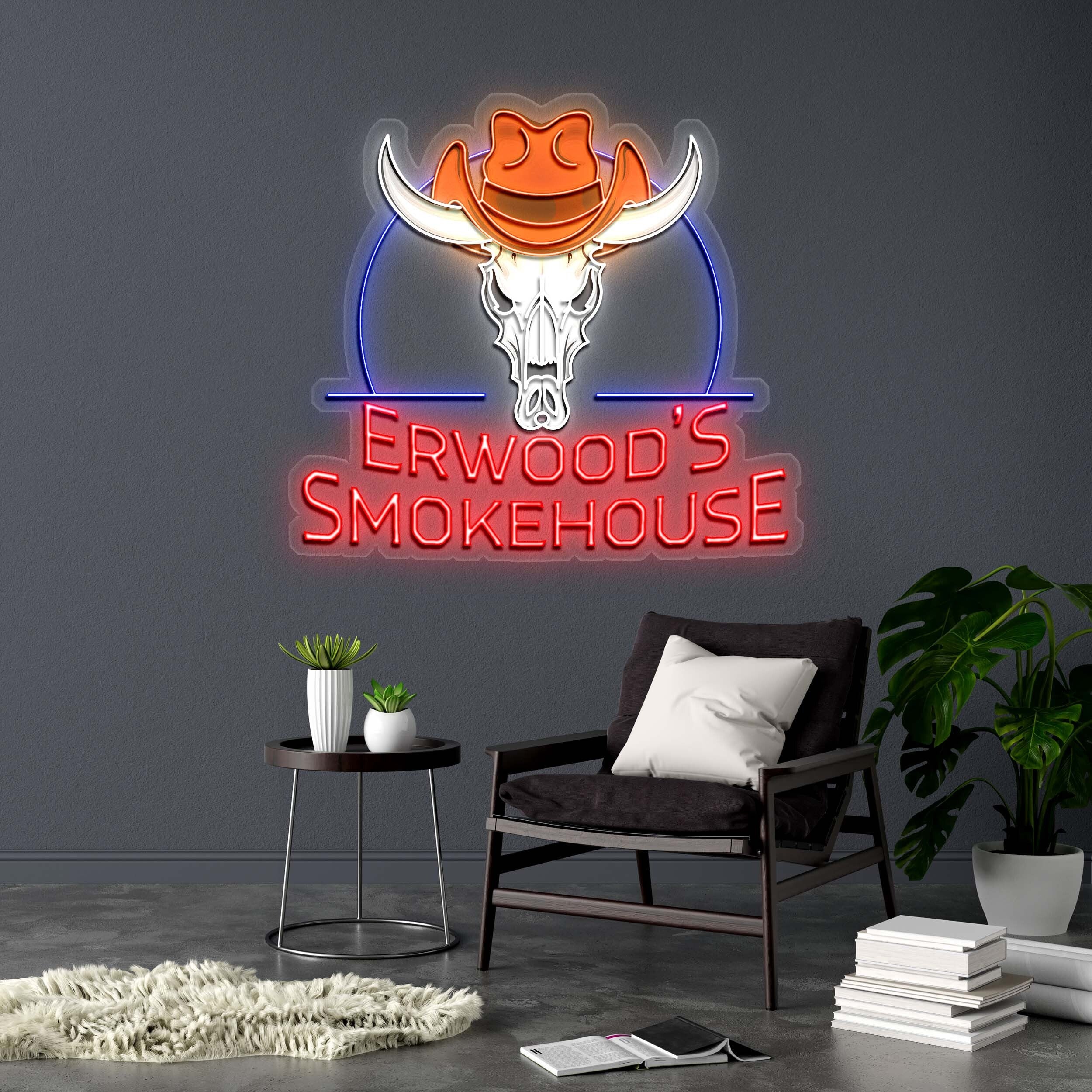 ERWOOD'S SMOKEHOUSE - Premium Neon Artwork