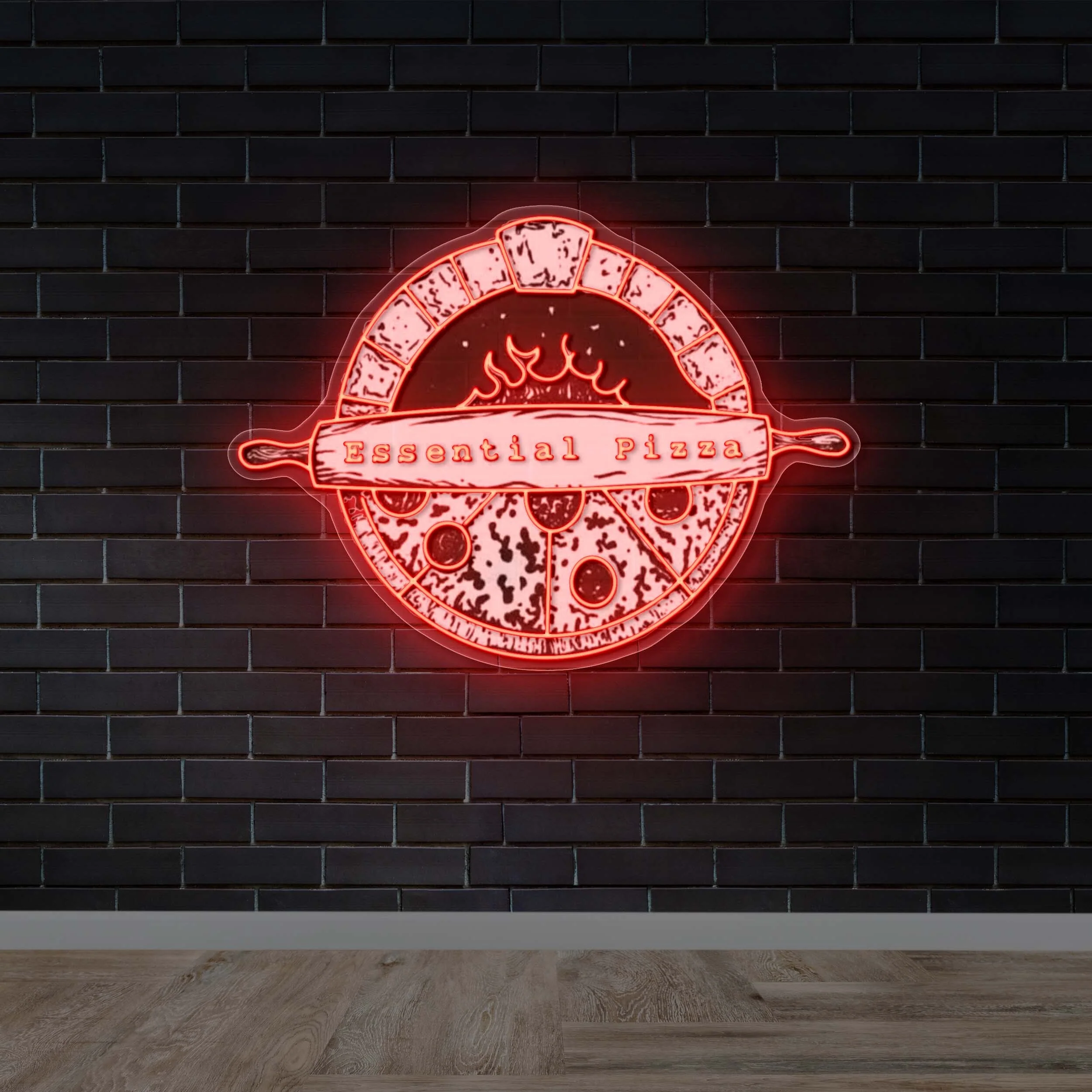 Essential Pizza - Premium Neon Artwork