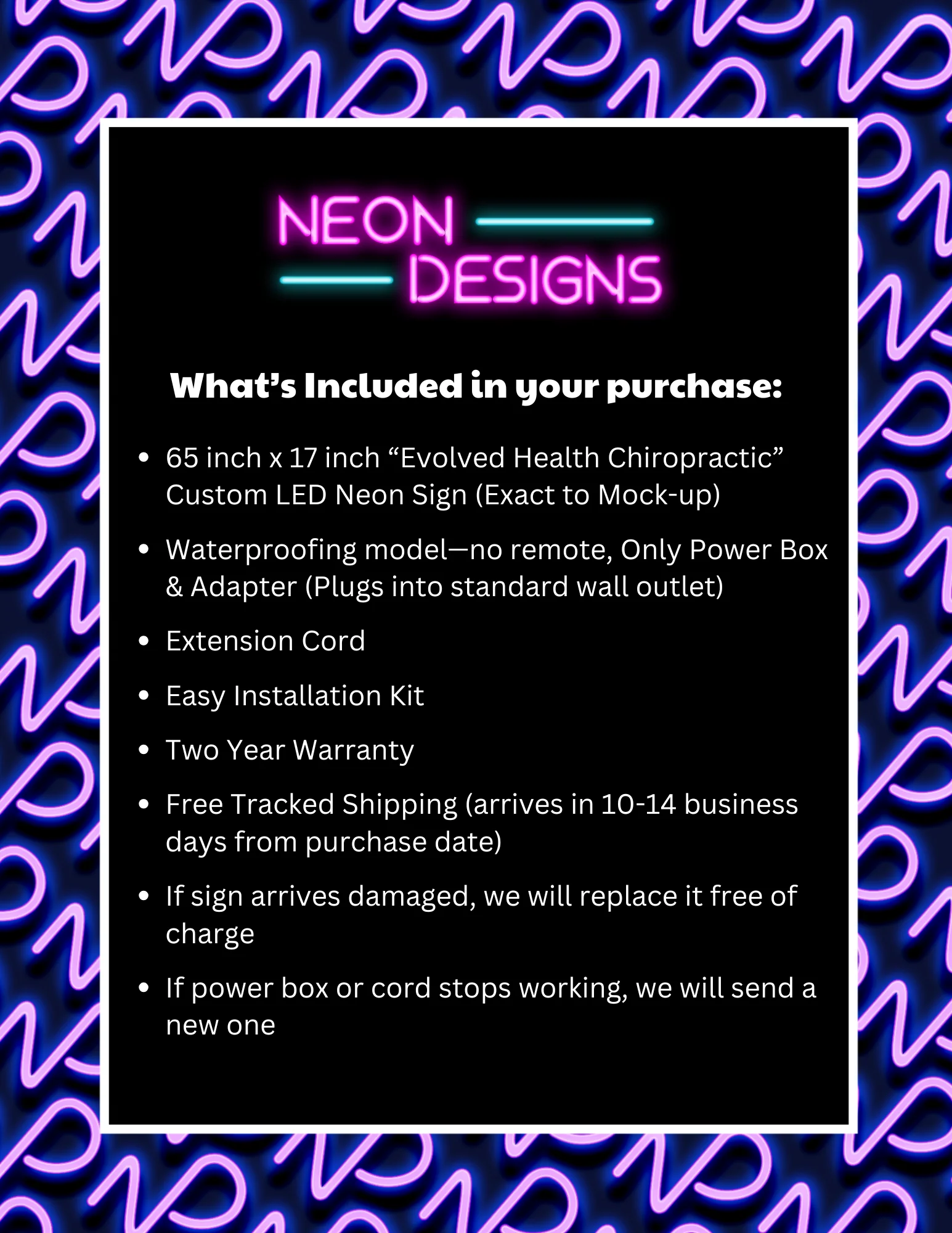 Evolved Health Chiropractic - Premium Neon Artwork - Image 2