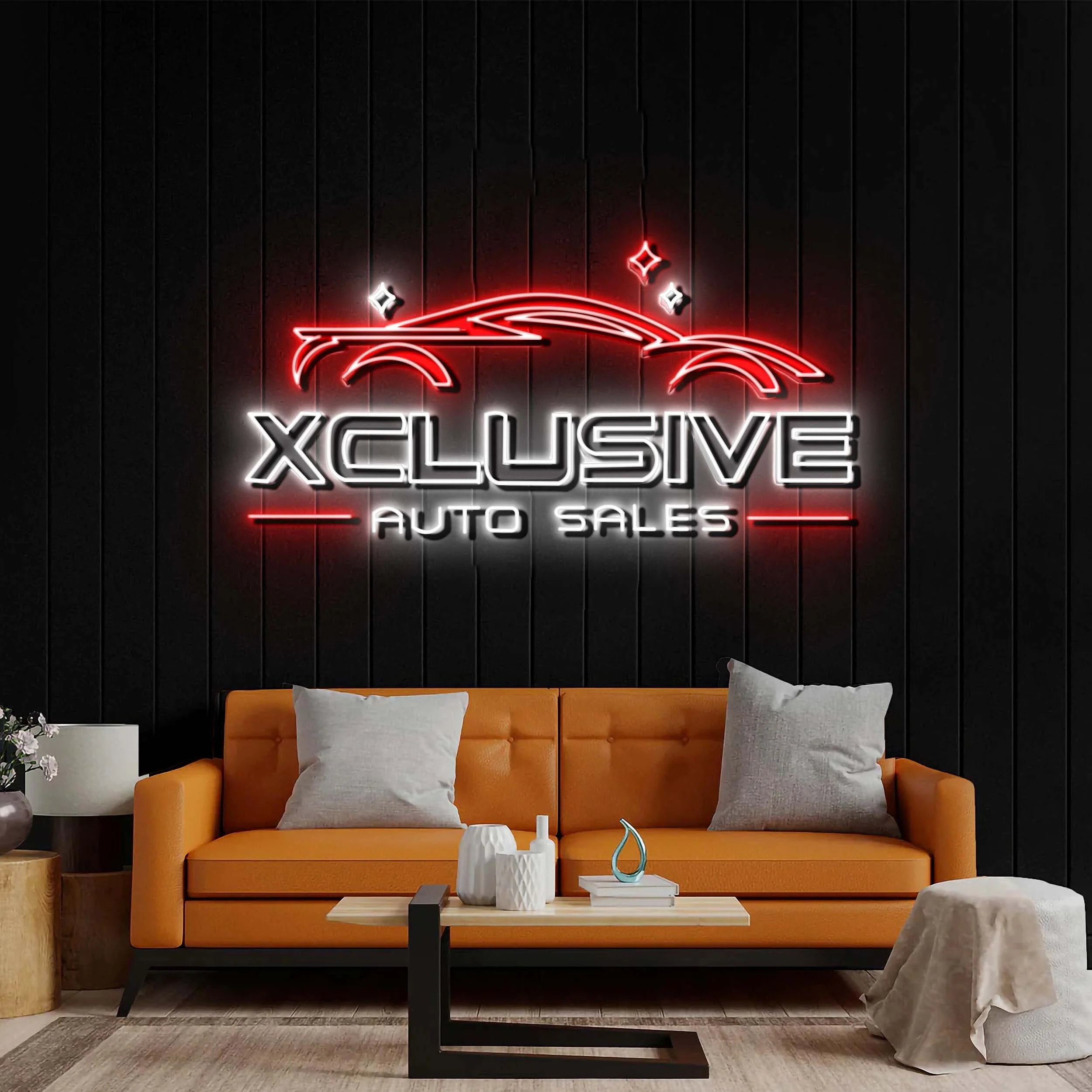 Xclusive Auto Sales - Premium Neon Artwork