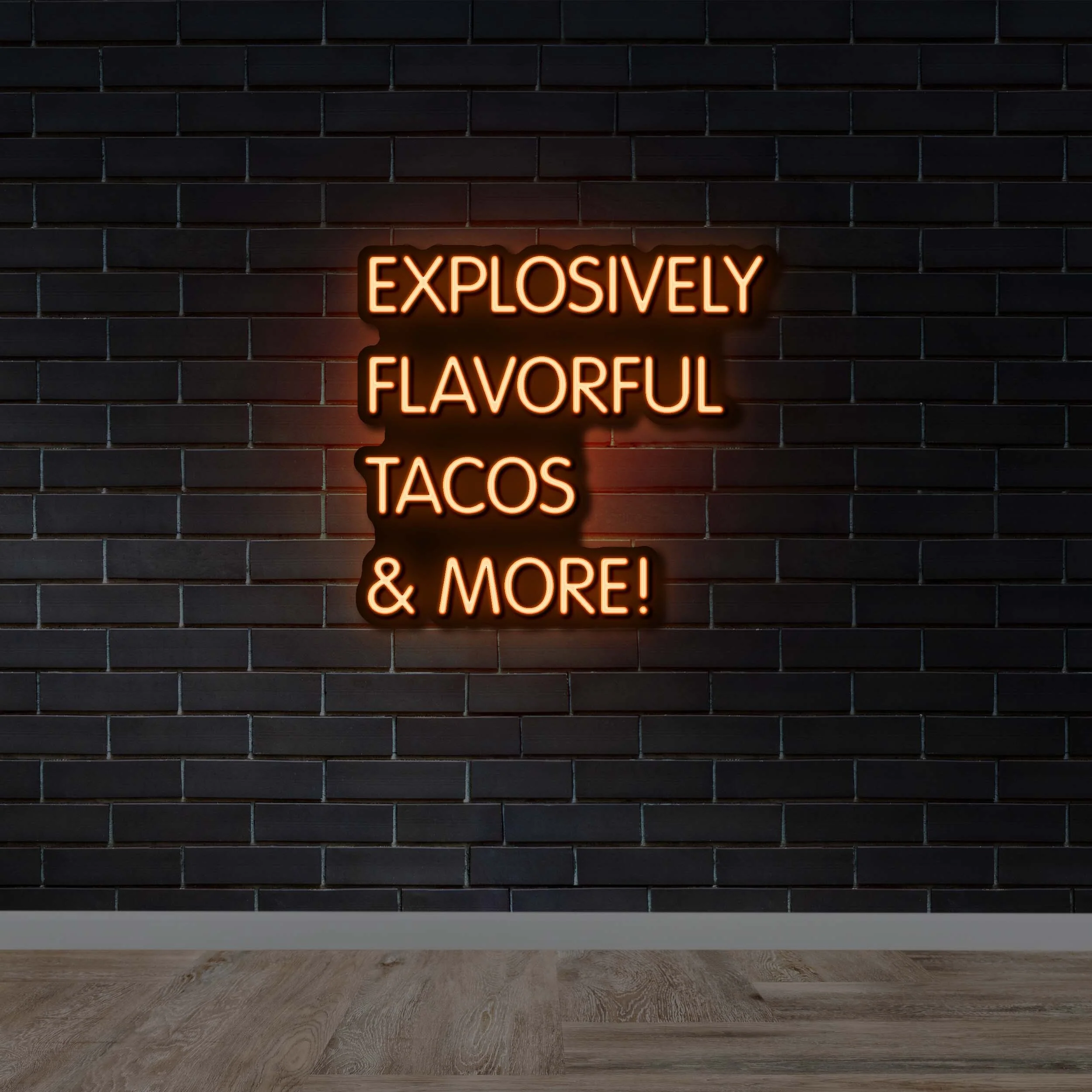 explosively flavorful tacos - Premium Neon Artwork
