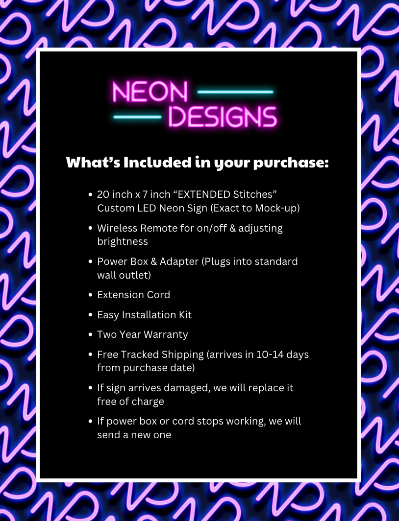EXTENDED stitches - Premium Neon Artwork - Image 2