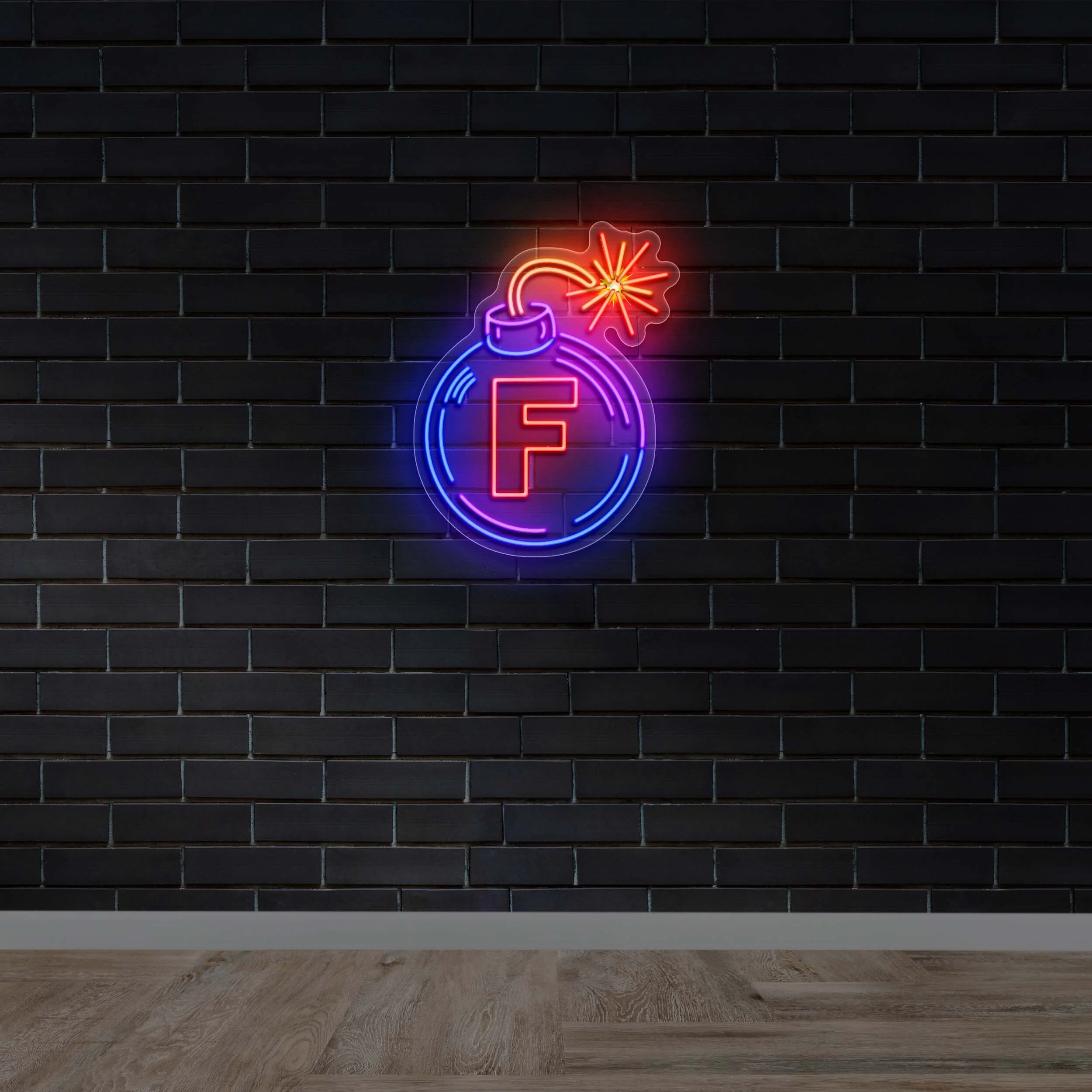 F - Premium Neon Artwork