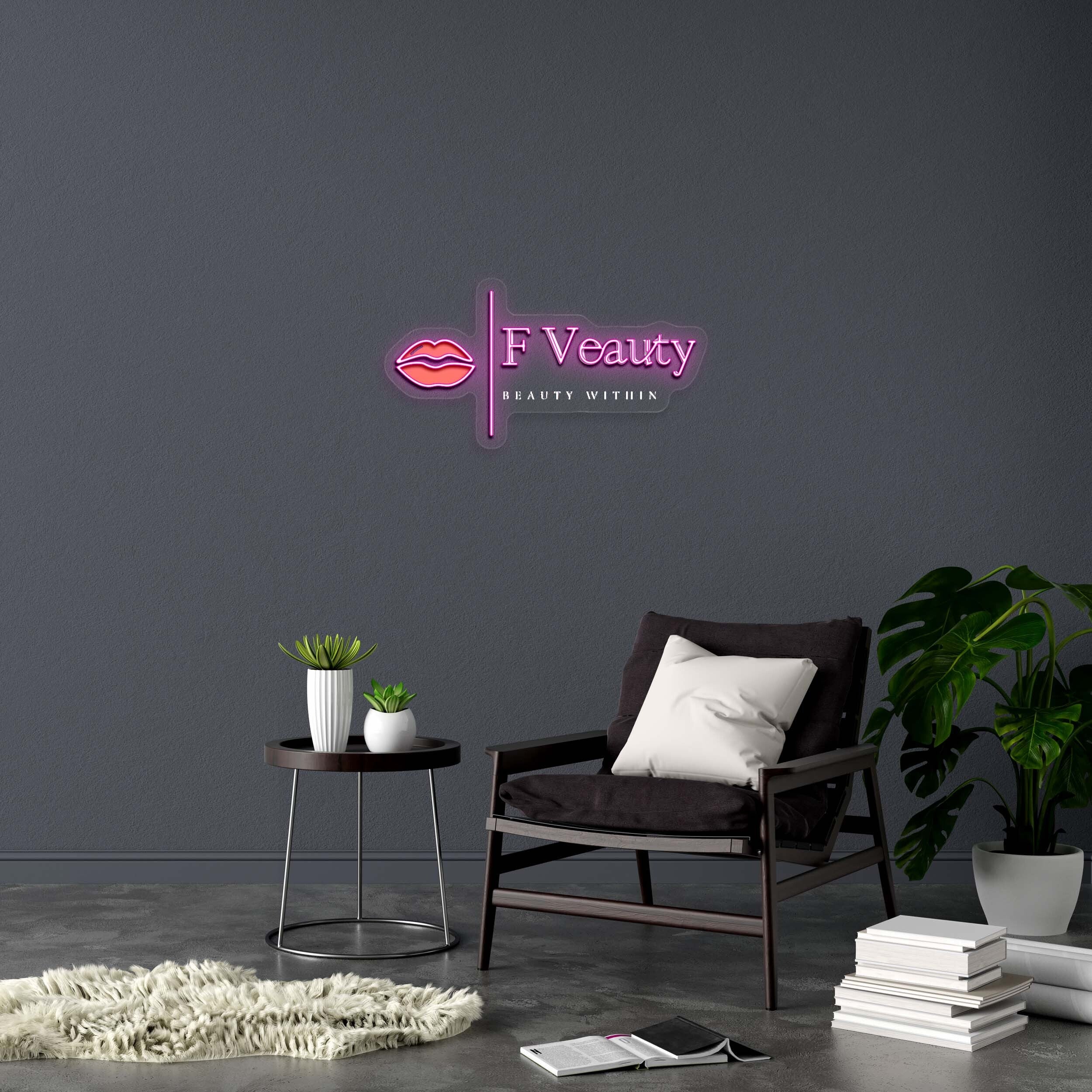 F Veauty - Premium Neon Artwork