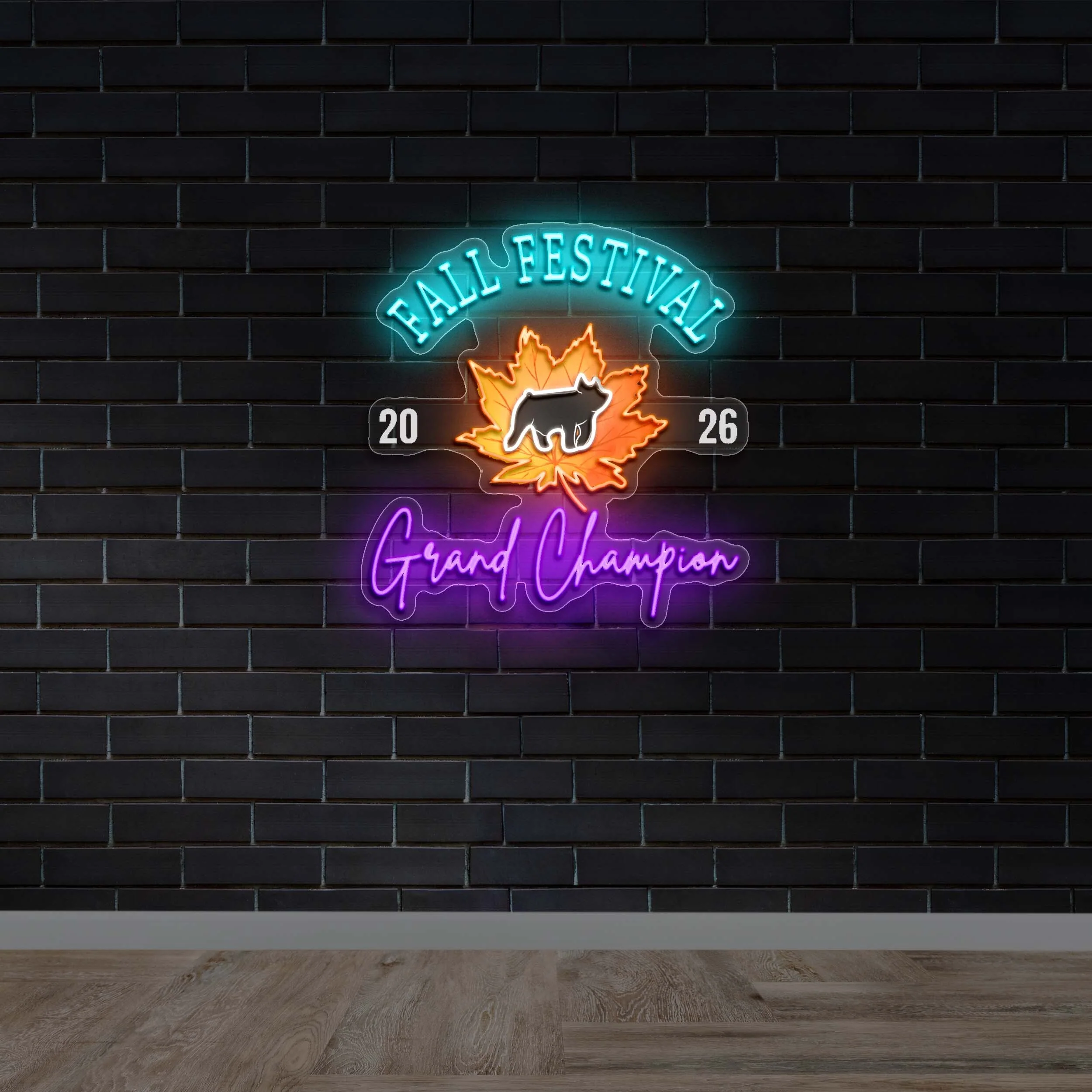 Fall Festival Grand Champion - Premium Neon Artwork