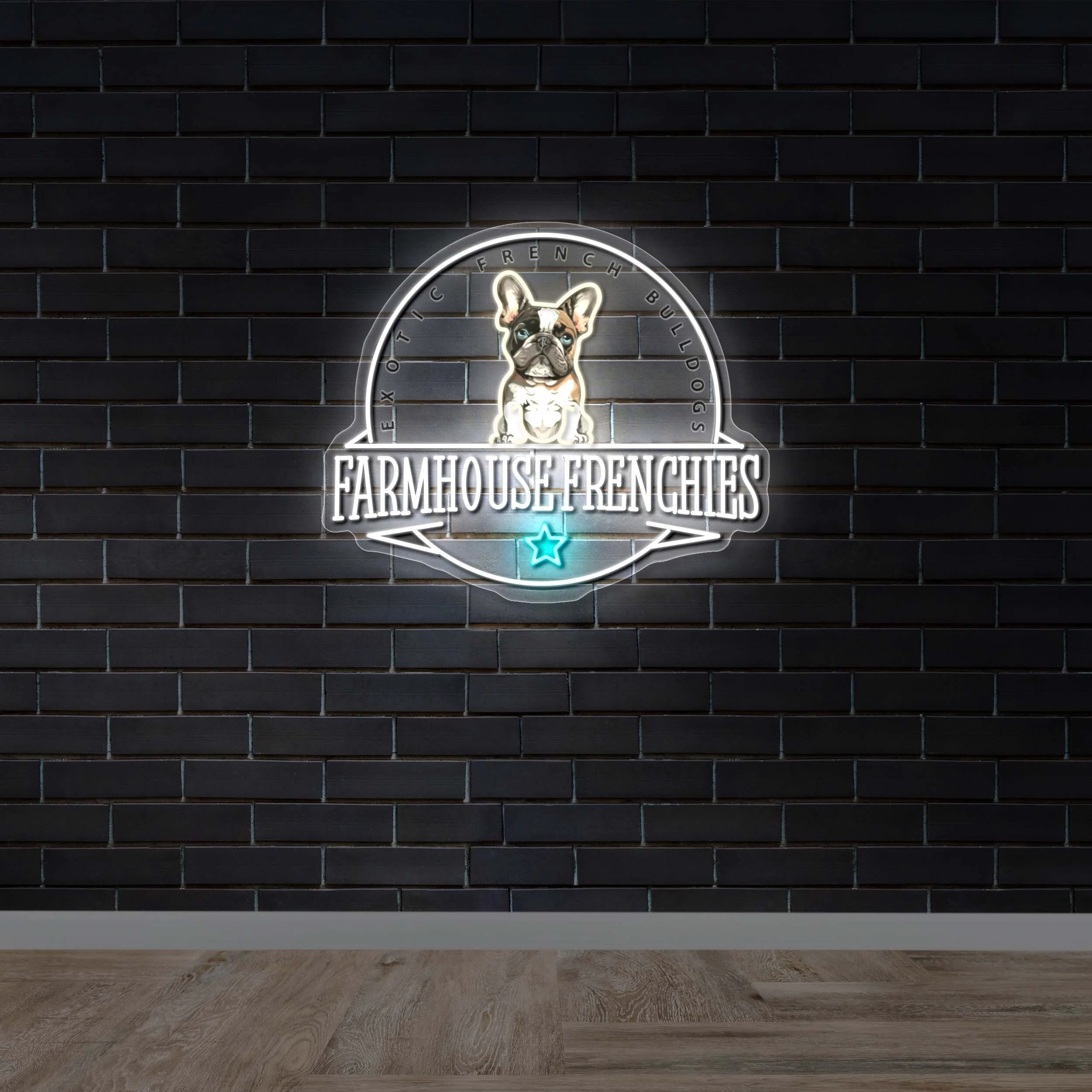 Farmhouse Frenchies - Premium Neon Artwork