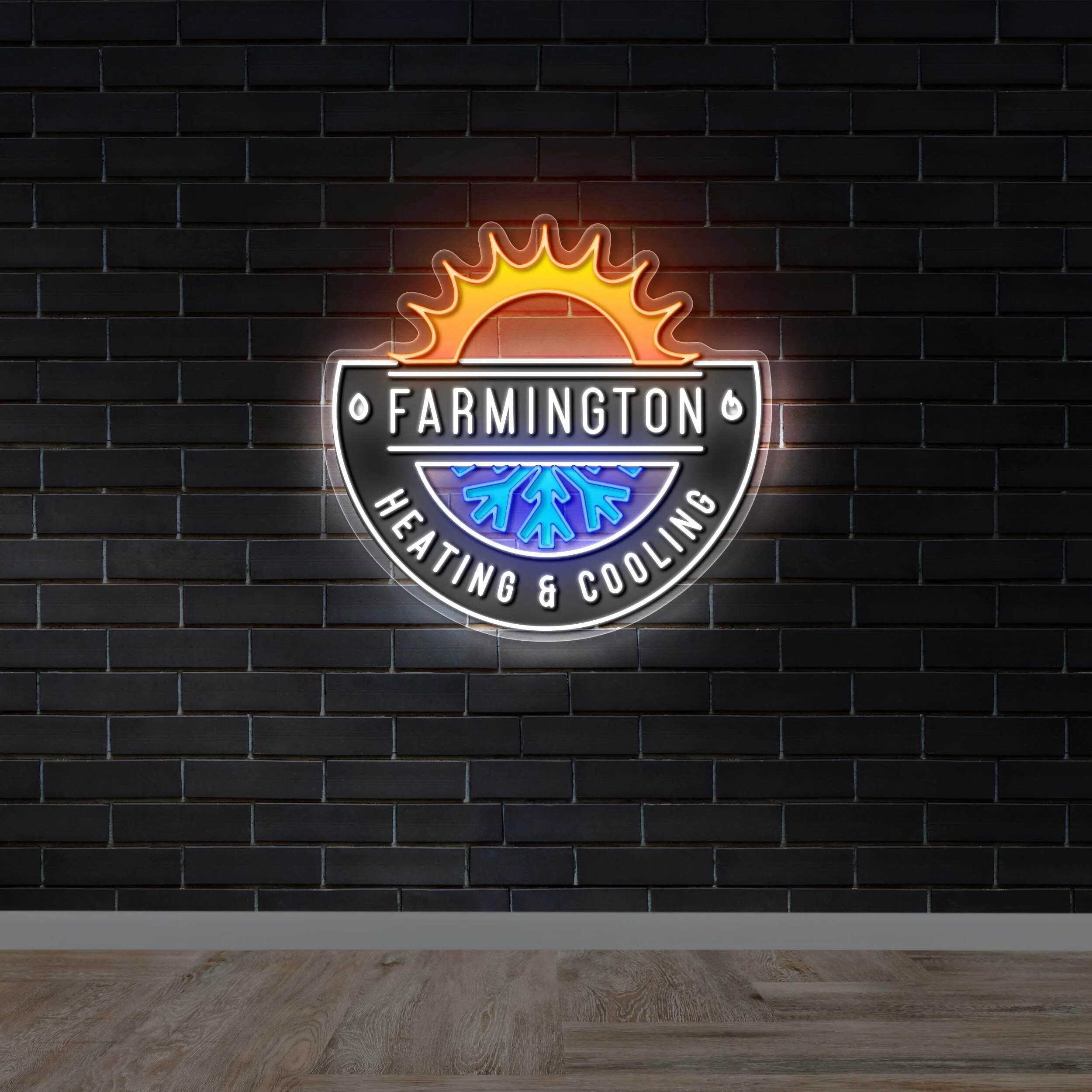 Farmington Heating & Cooling - Premium Neon Artwork