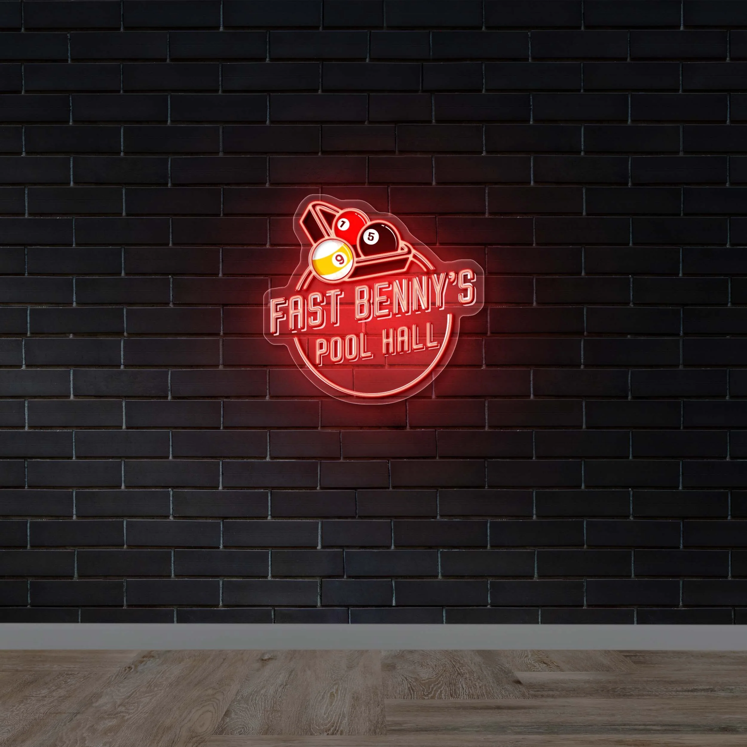 FAST BENNY'S POOL HALL - Premium Neon Artwork