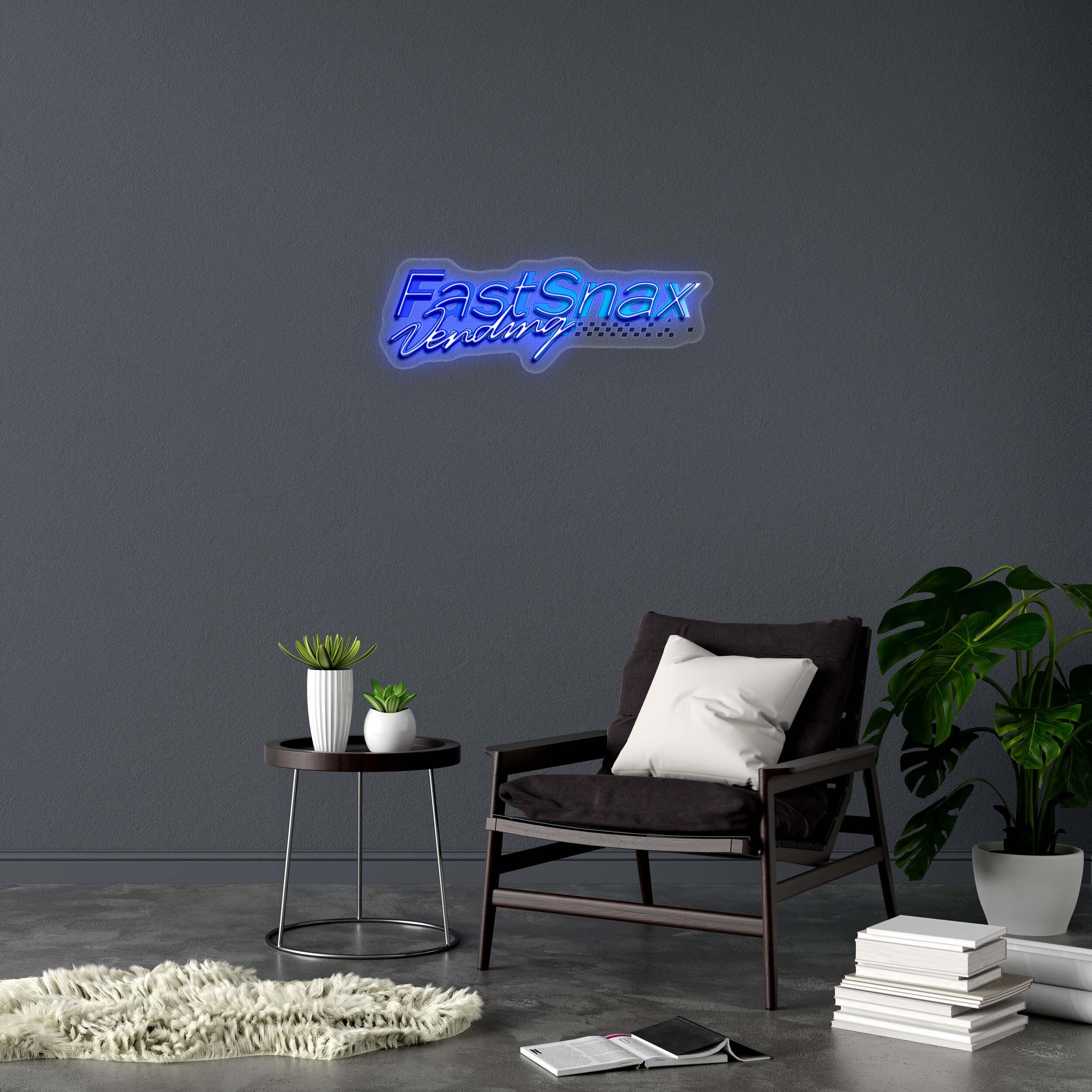 Fast Snax Vending - Premium Neon Artwork