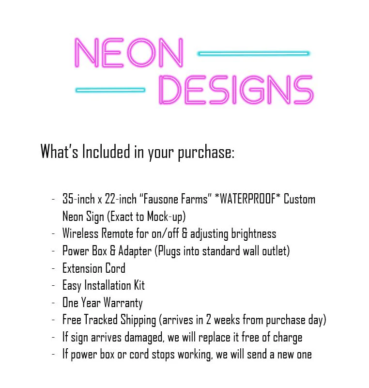 Fausone Farms - Premium Neon Artwork - Image 3