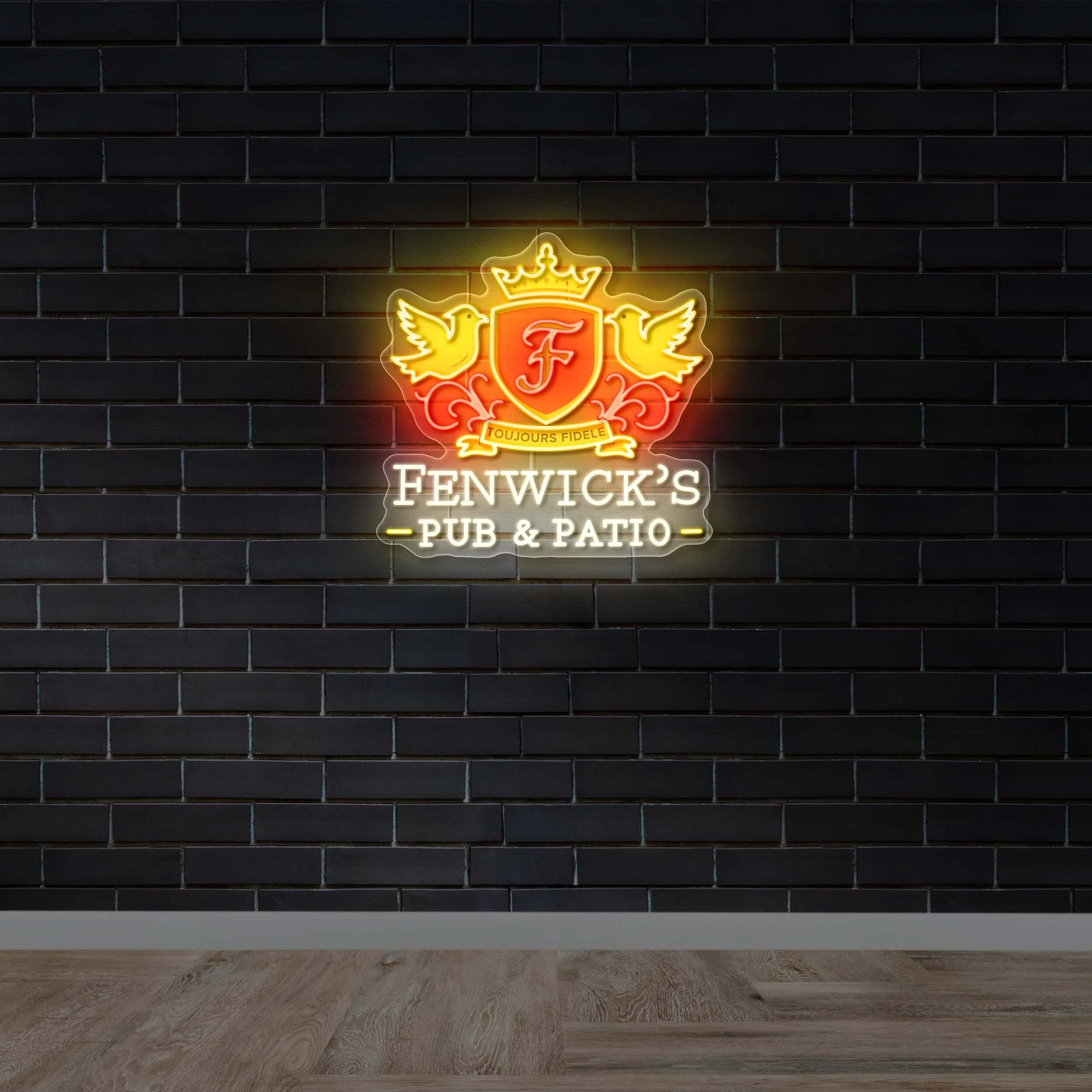 Fenwick's Pub Patio Crest - Premium Neon Artwork
