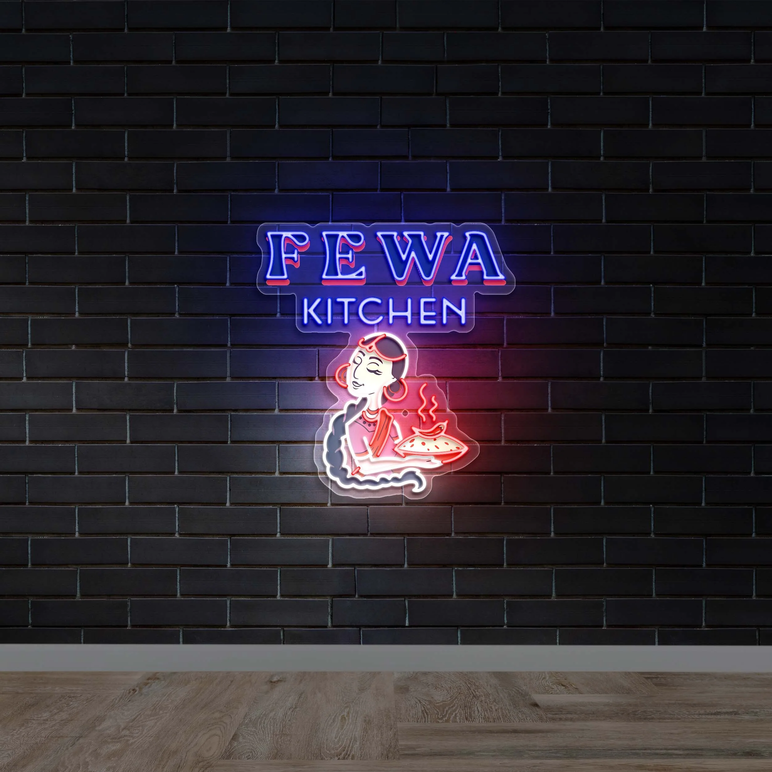 FEWA KITCHEN - Premium Neon Artwork