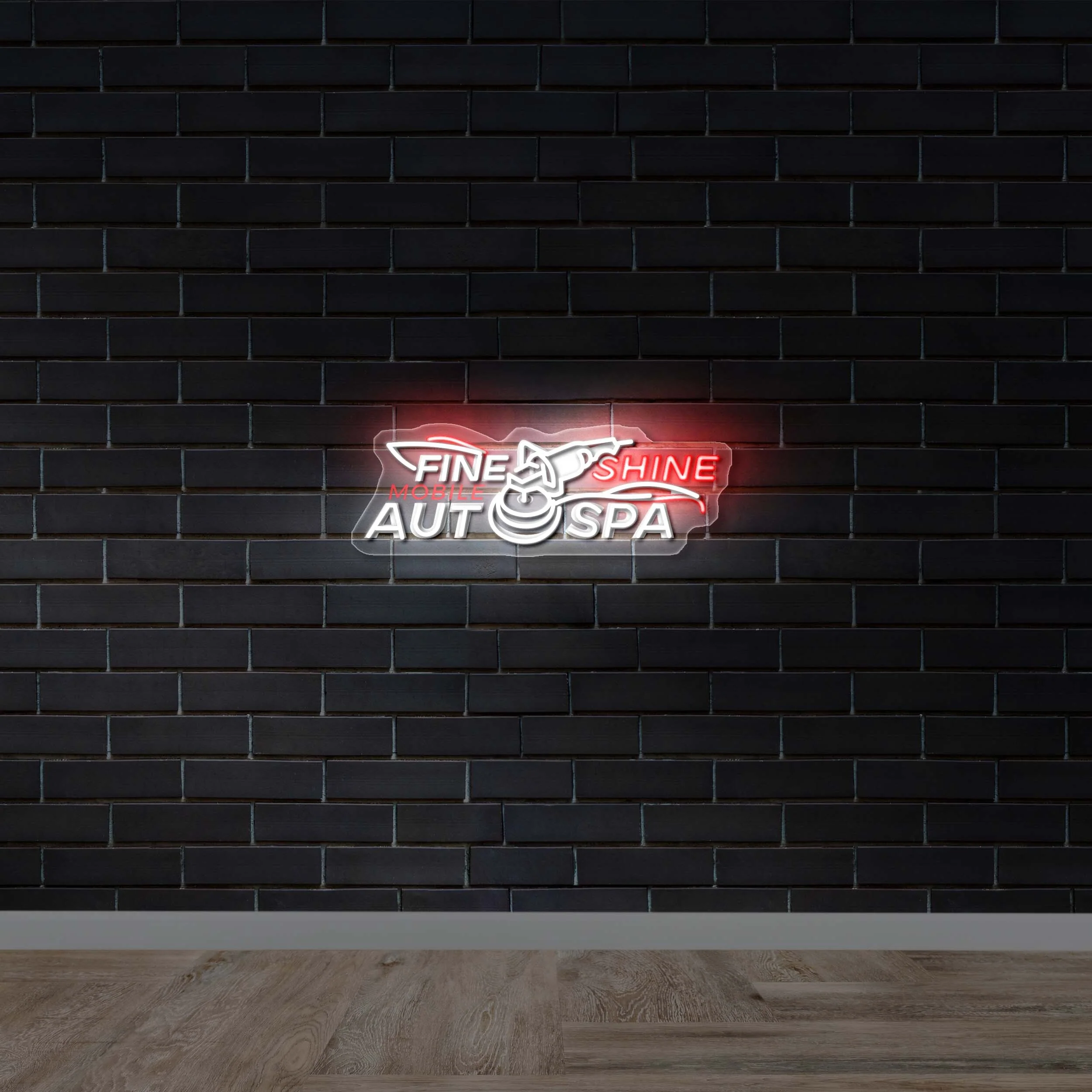 FINE SHINE AUTO SPA - Premium Neon Artwork