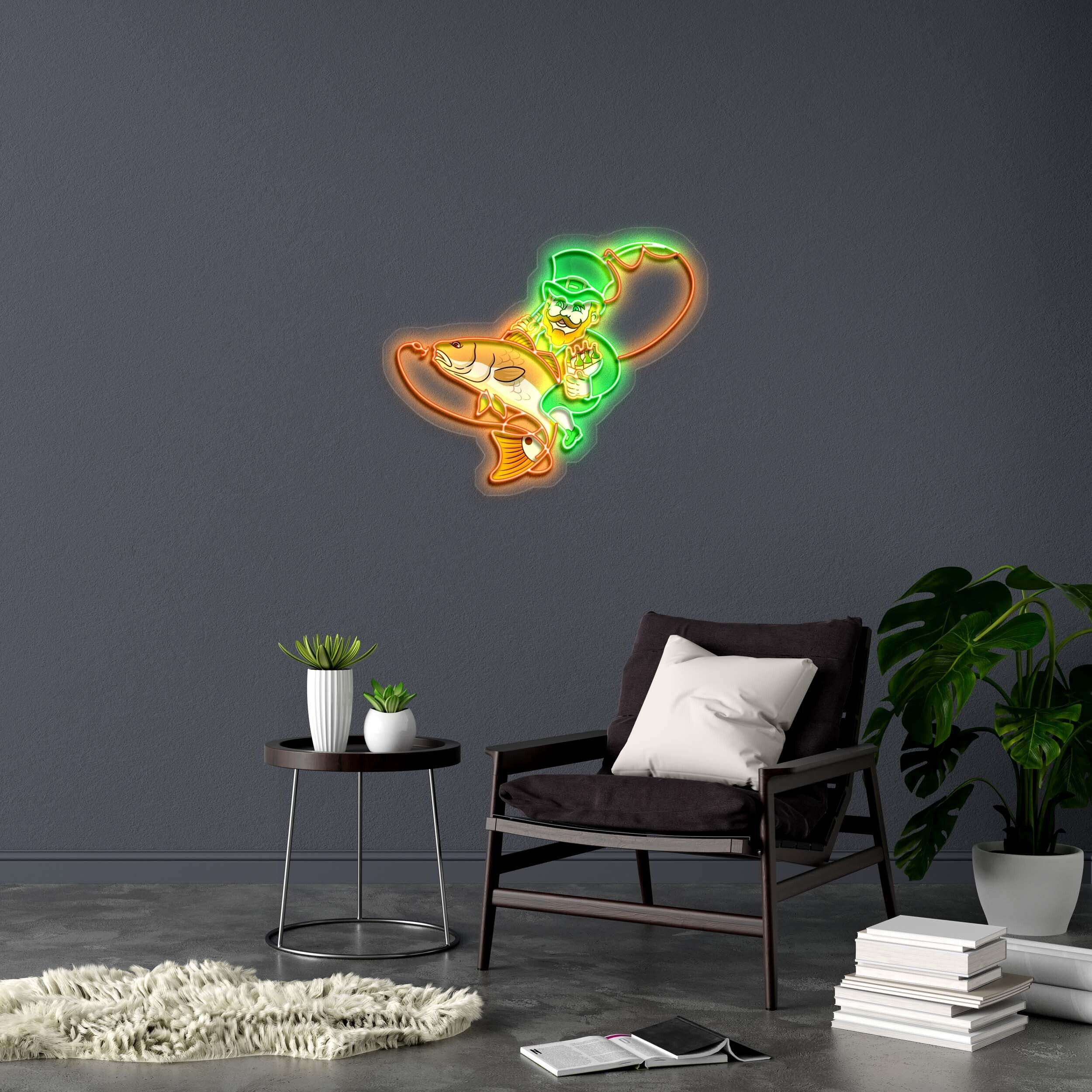 The Fisherman - Premium Neon Artwork