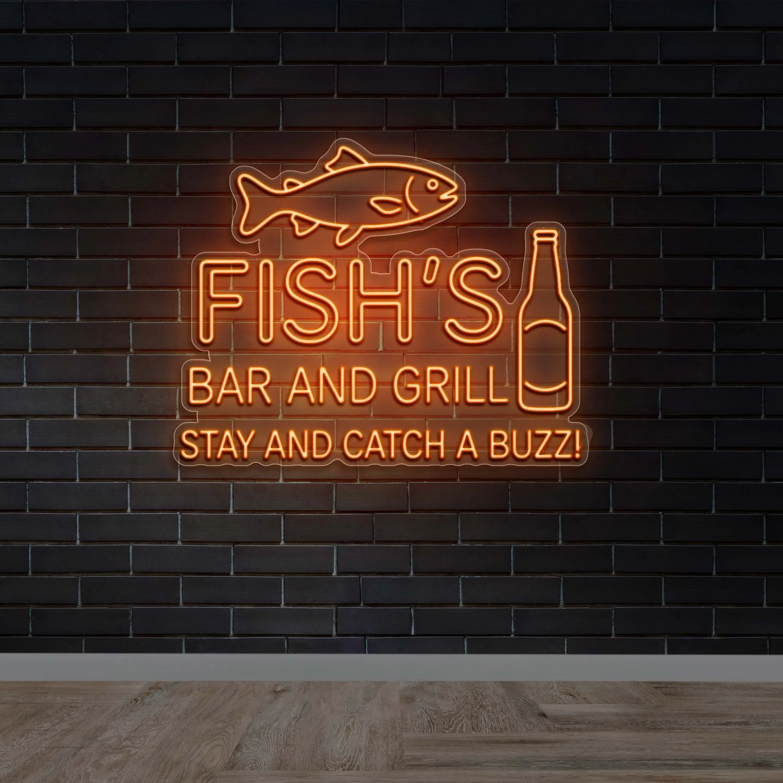 FISH'S BAR & GRILL - Premium Neon Artwork