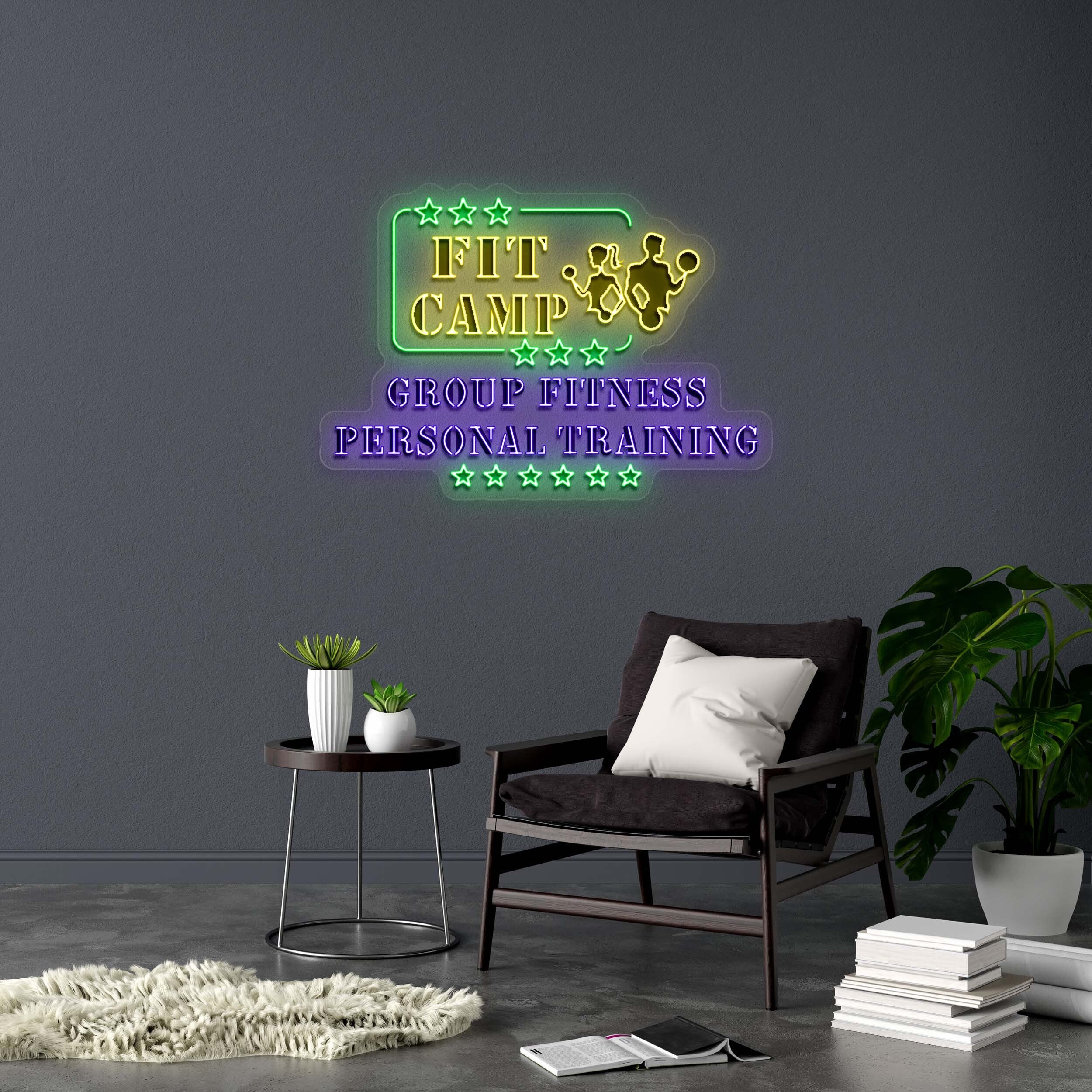 FIT CAMP - Premium Neon Artwork