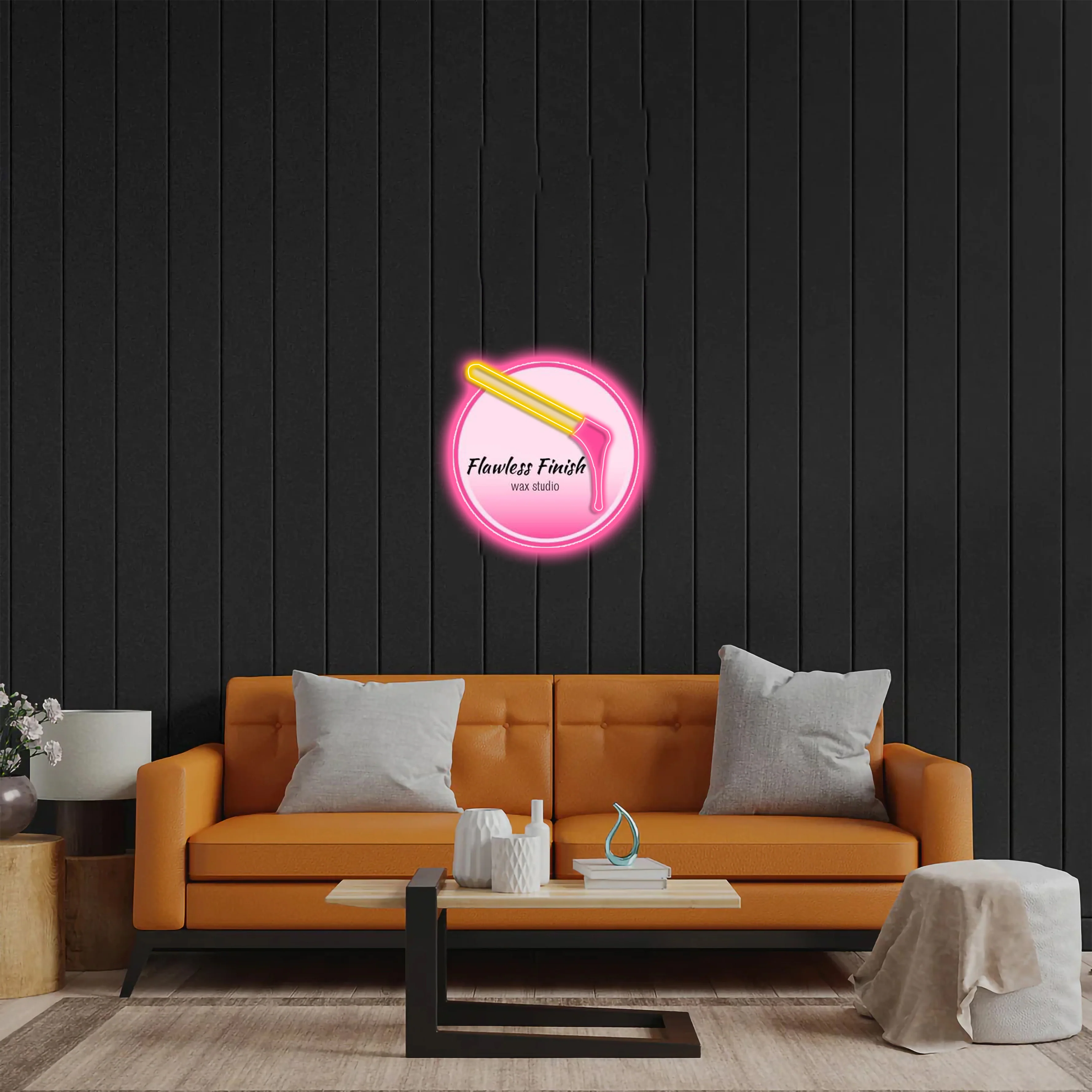 Flawless Finish Wax Studio - Premium Neon Artwork