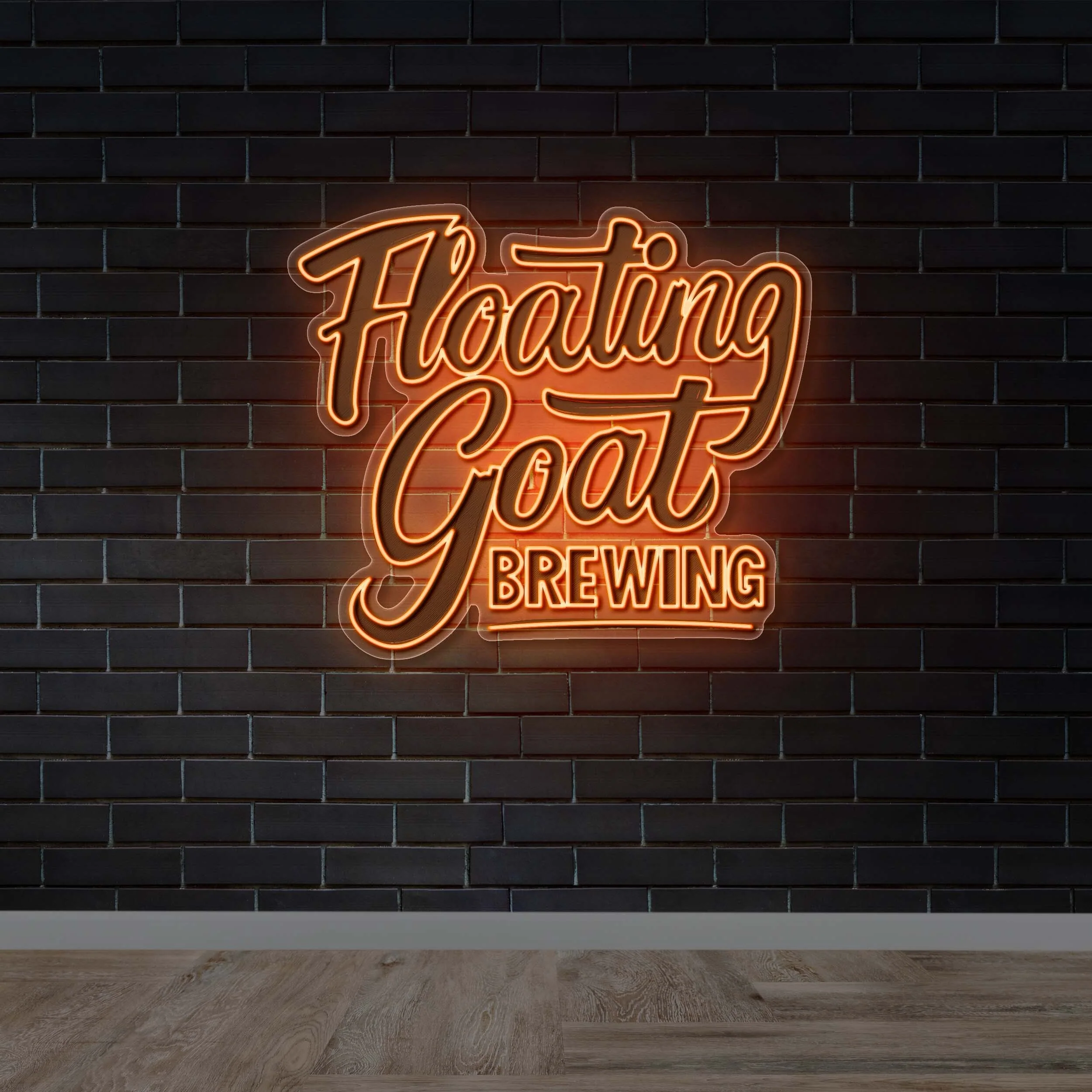 Floating Goat Brewing - Premium Neon Artwork