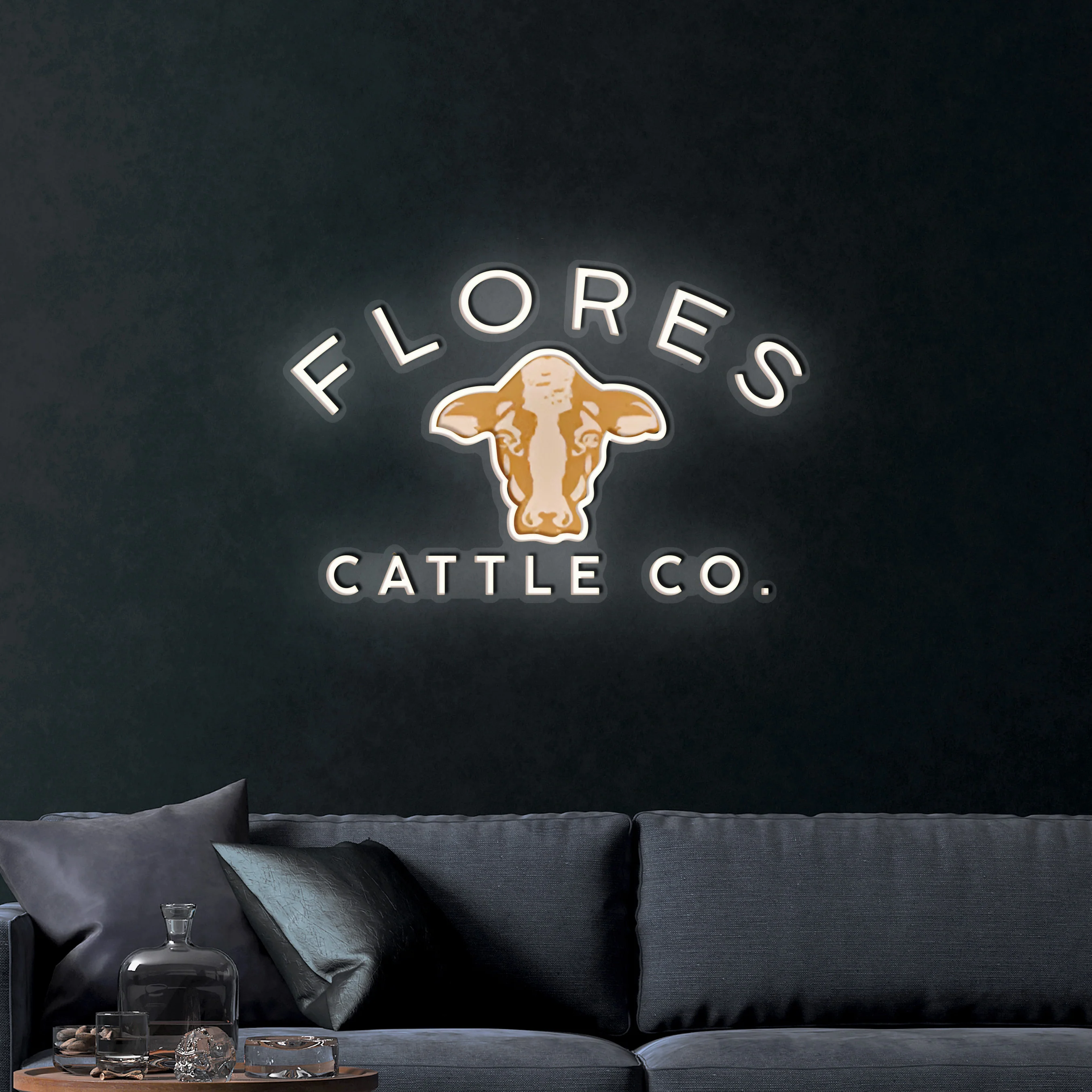 Flores Cattle Co. – Premium Neon Artwork