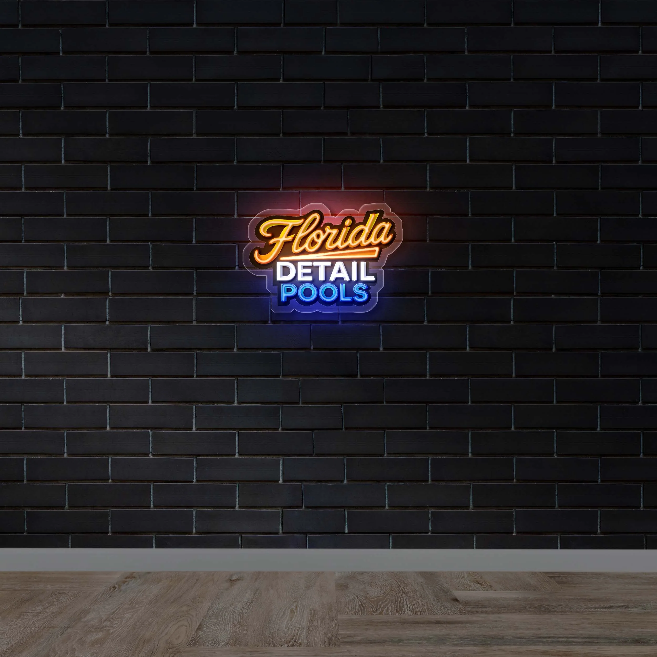 FLORIDA DETAIL POOLS - Premium Neon Artwork