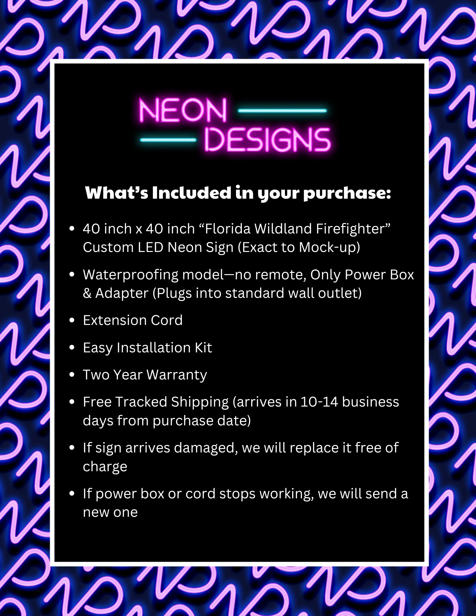 Florida Wildland Firefighter - Premium Neon Artwork - Image 2