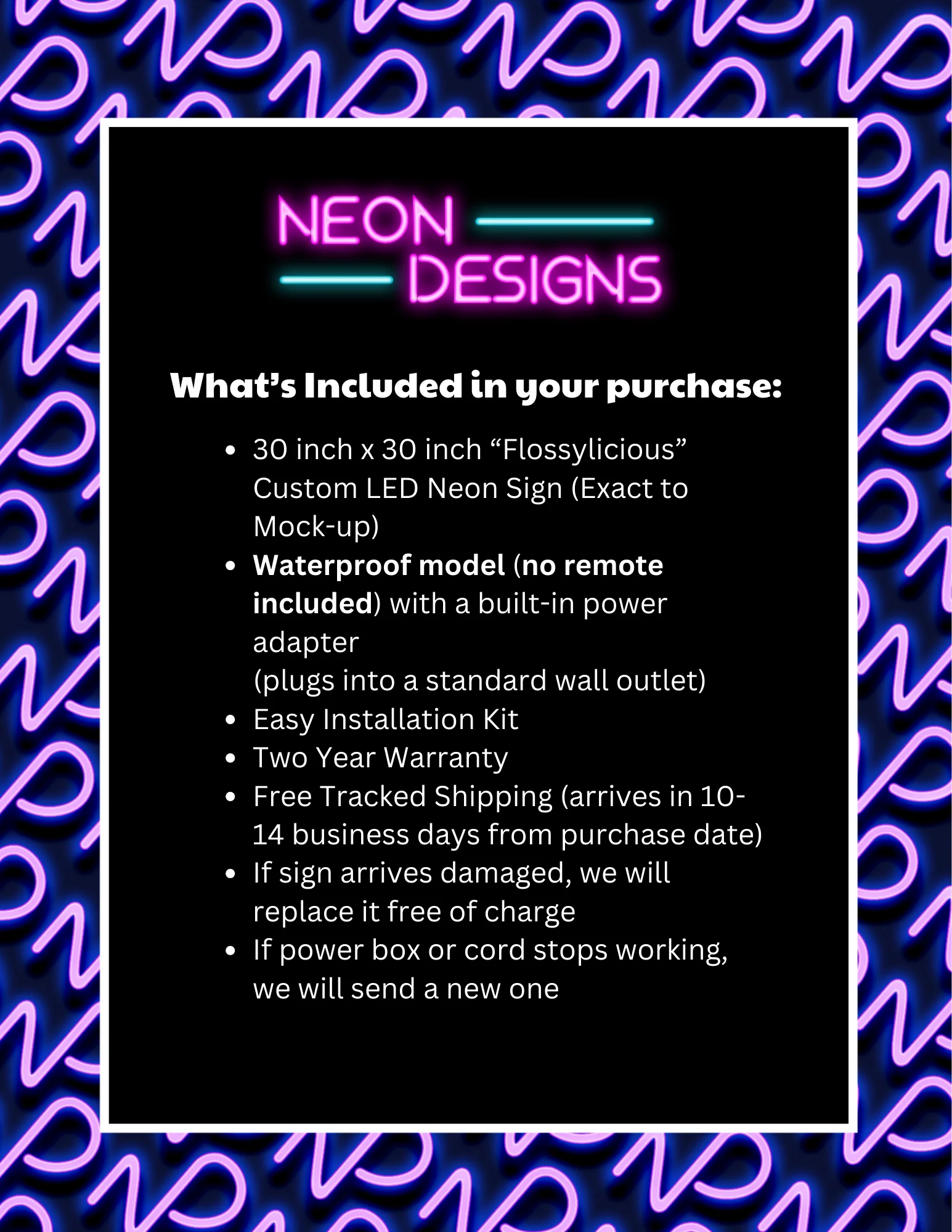 Flossylicious - Premium Neon Artwork
