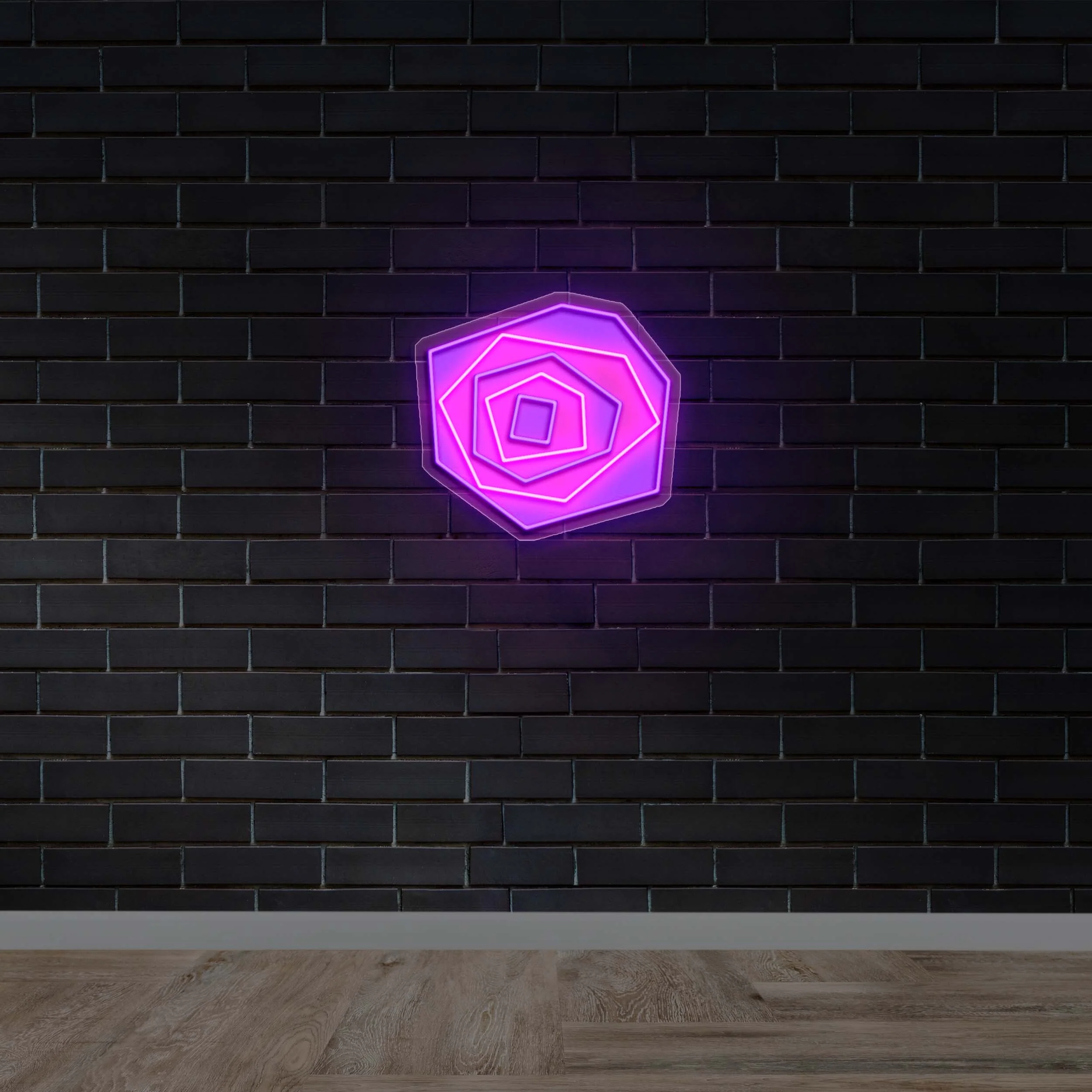 Flower Origami - Premium Neon Artwork