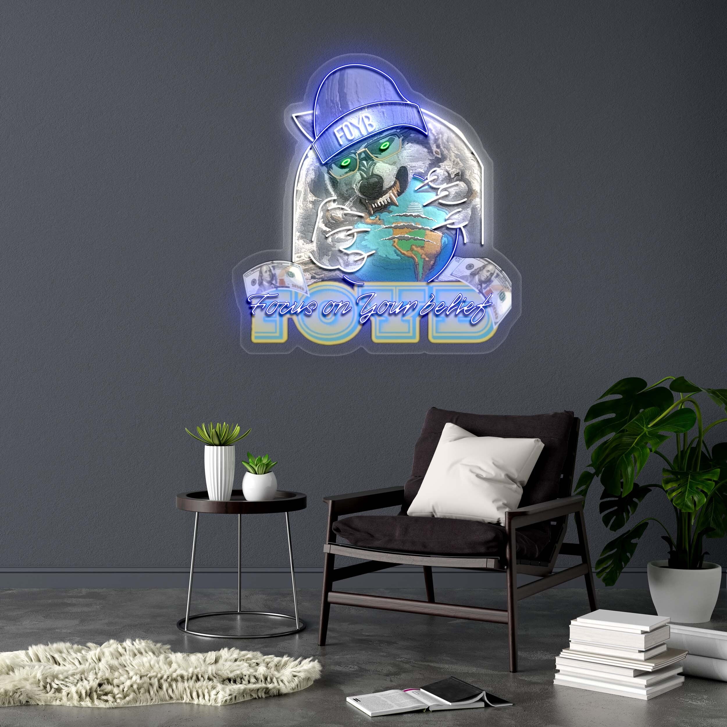 Focus on Your Belief - Premium Neon Artwork