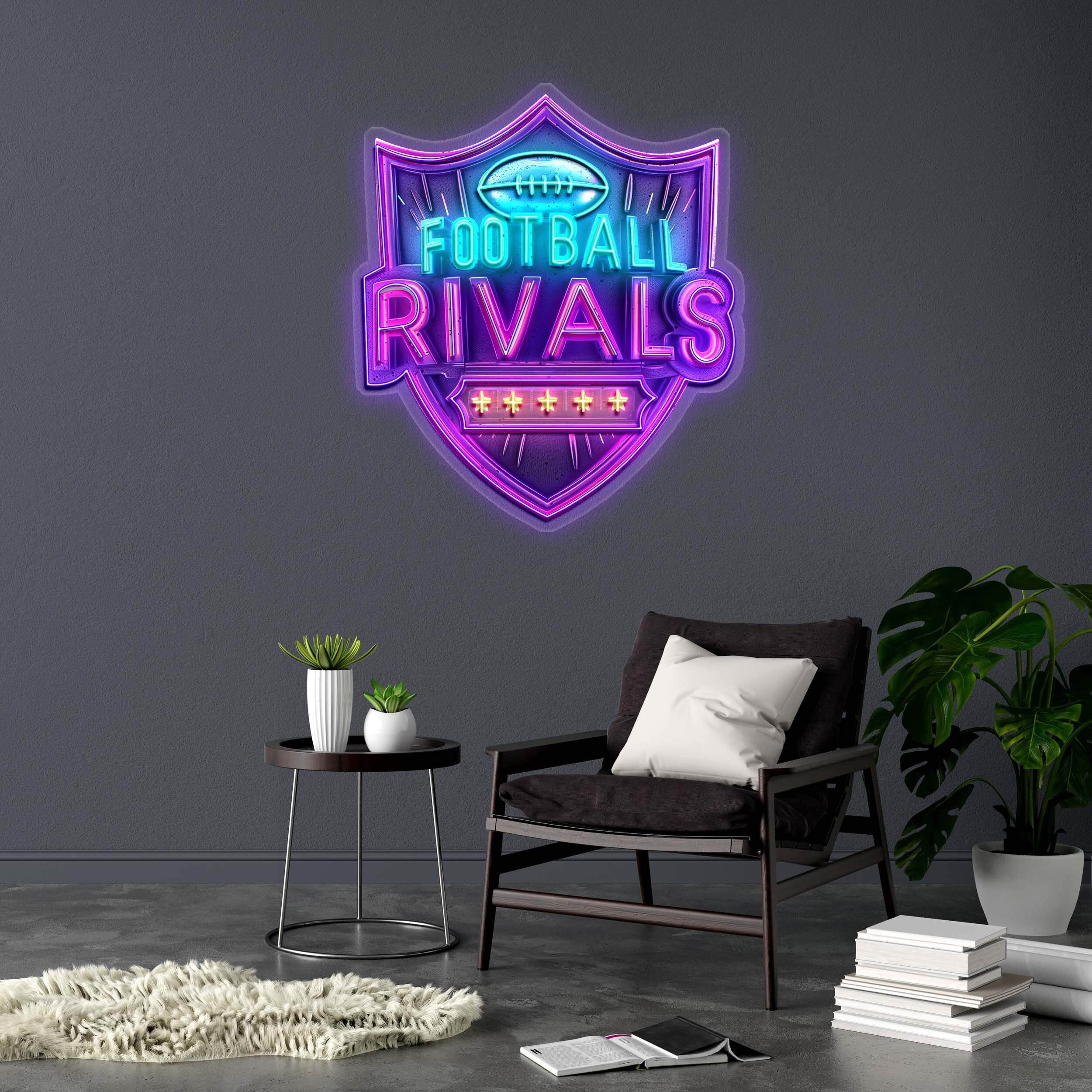 FOOTBALL RIVALS - Premium Neon Artwork