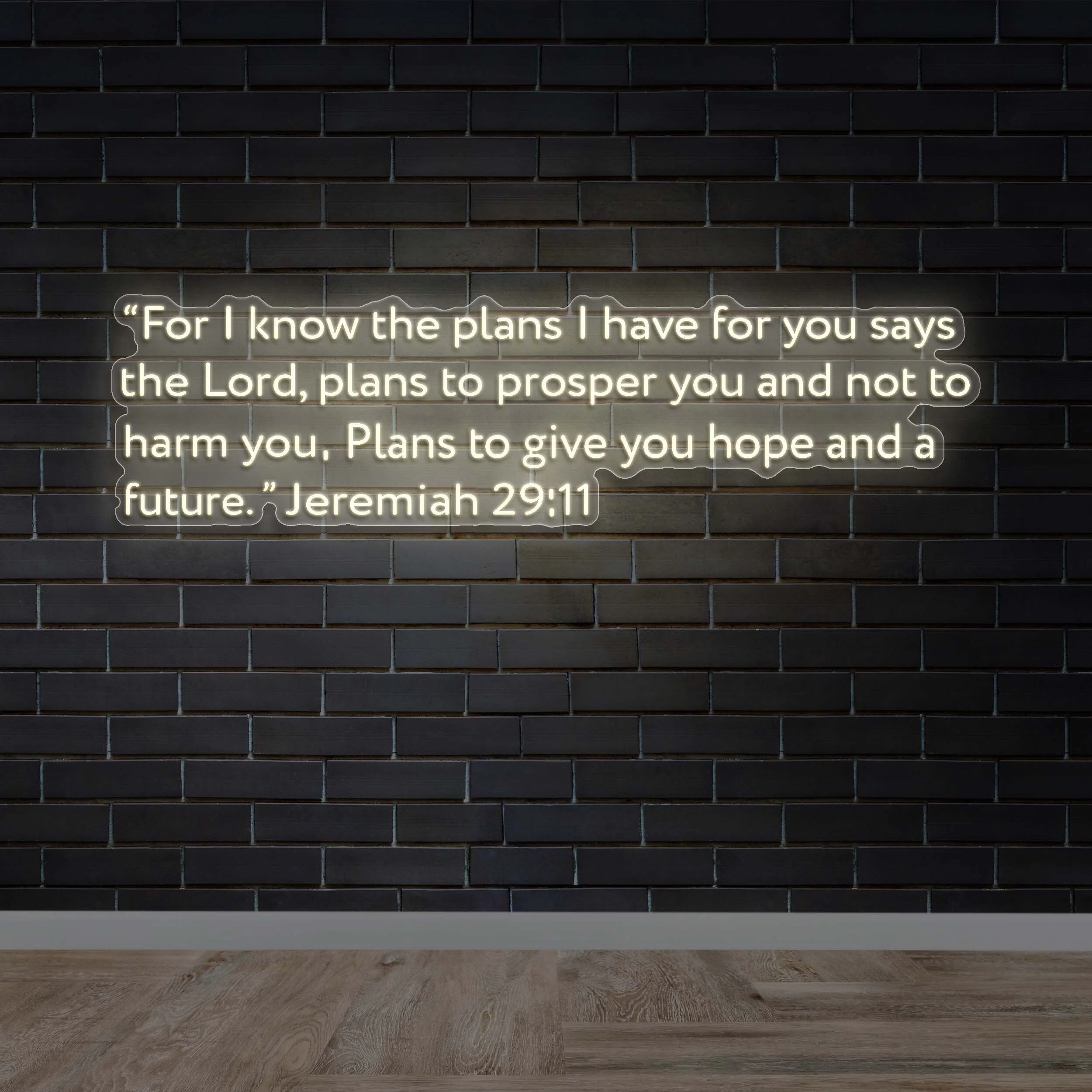 For I know the plans I have for you - Premium Neon Artwork