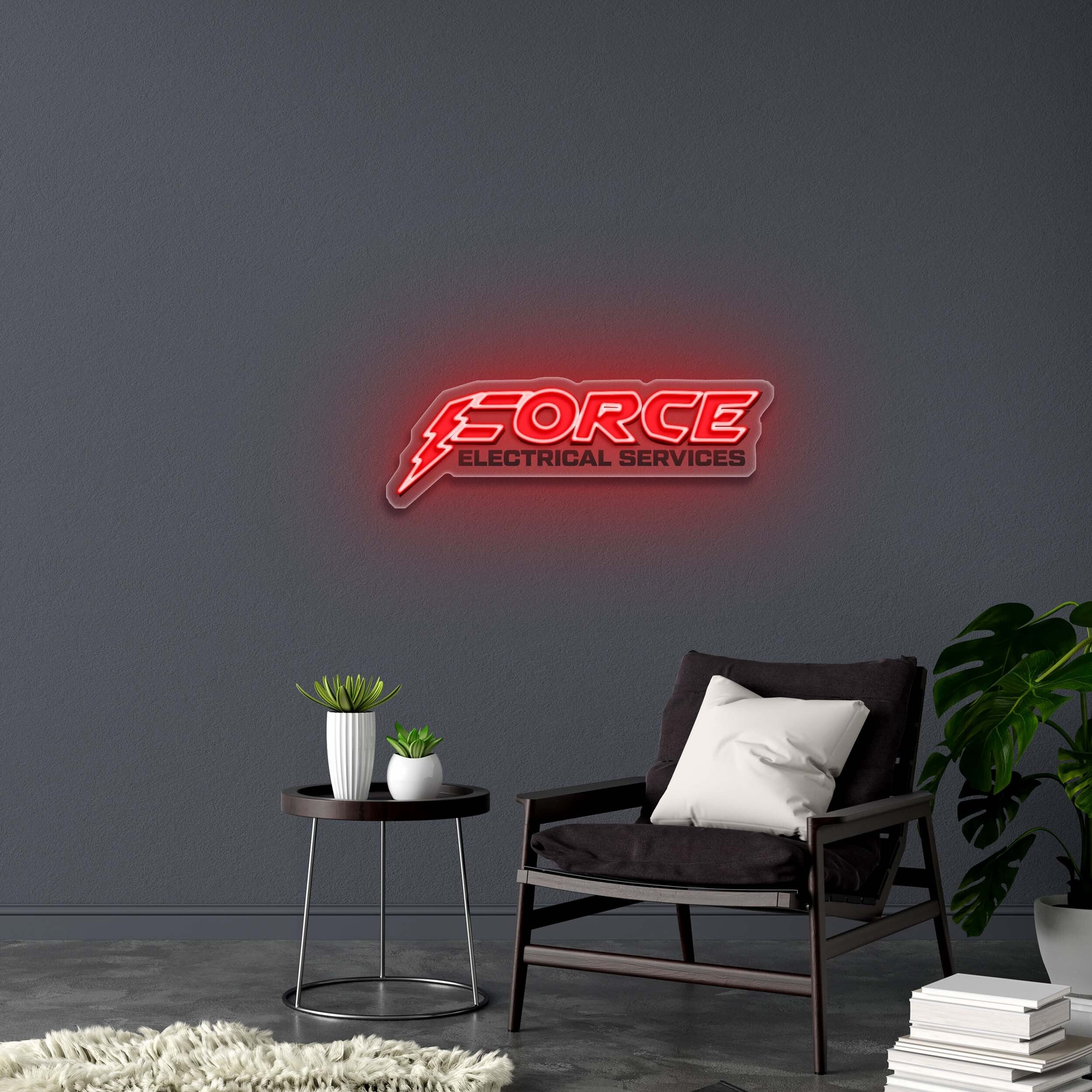 FORCE ELECTRICAL SERVICES - Premium Neon Artwork