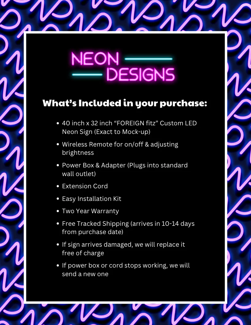 FOREIGN fitz - Premium Neon Artwork - Image 2