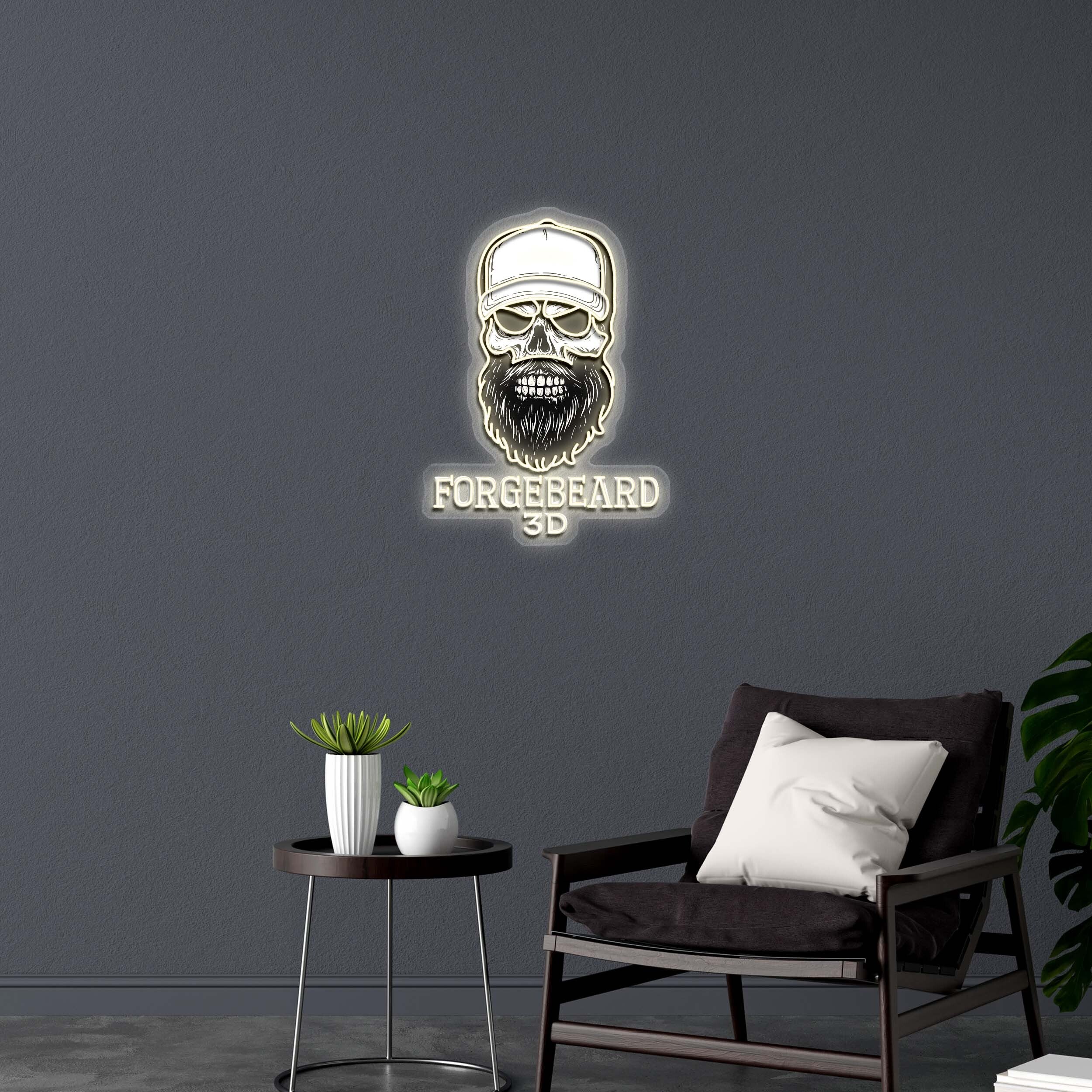 FORGE BEARD - Premium Neon Artwork