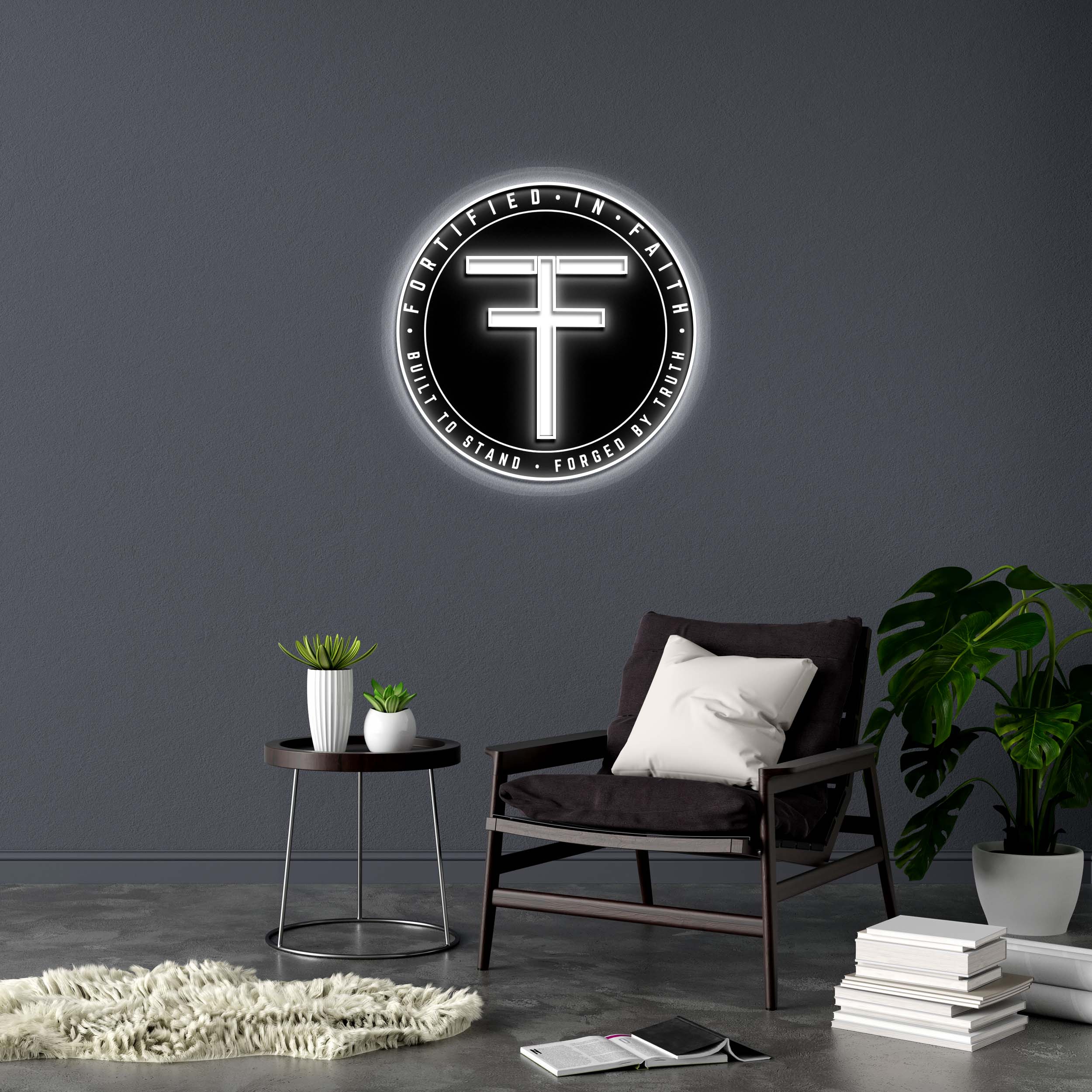 FORTIFIED IN FAITH II (2nd version) - Premium Neon Artwork
