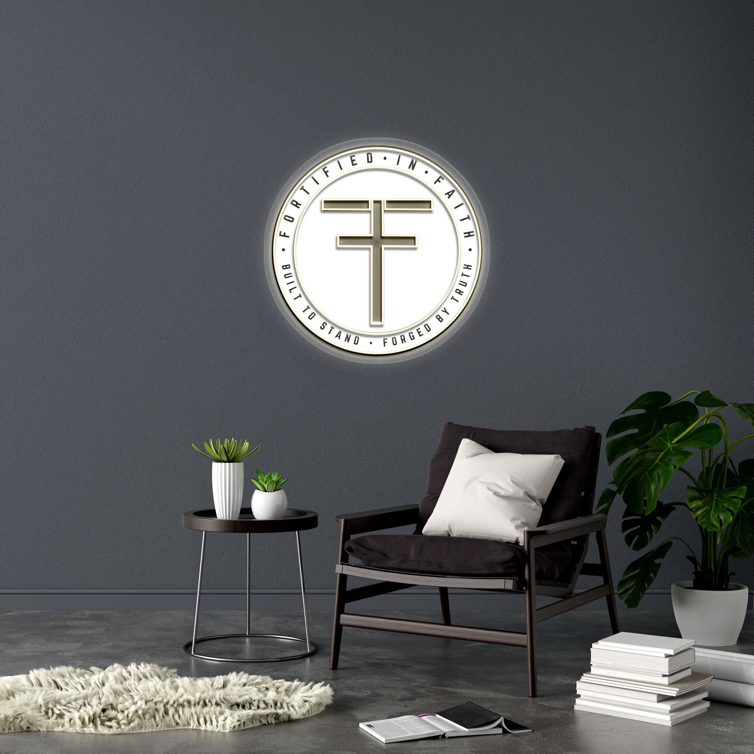 FORTIFIED IN FAITH II - Premium Neon Artwork