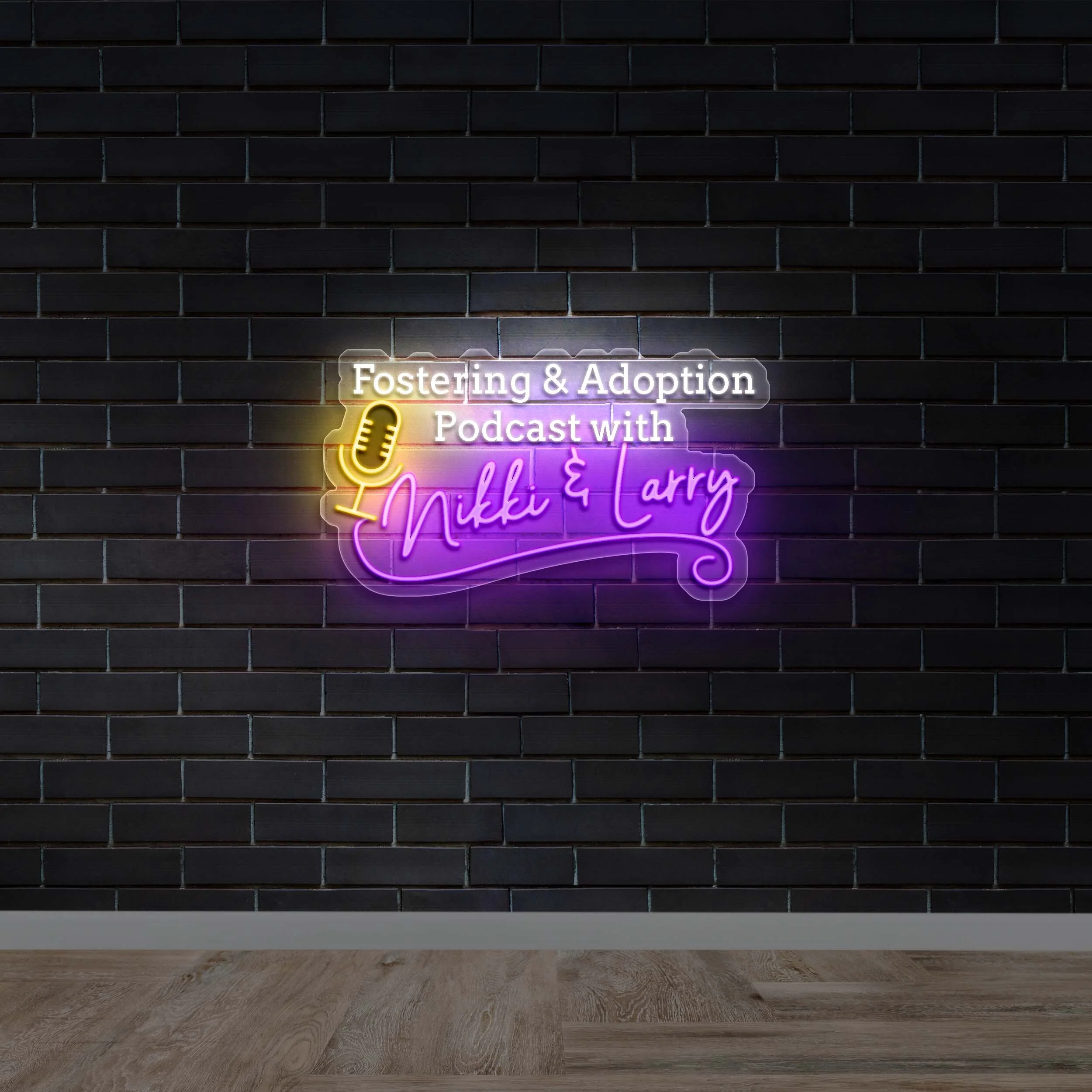 Fostering & Adoption Podcast | 2nd Version - Premium Neon Artwork