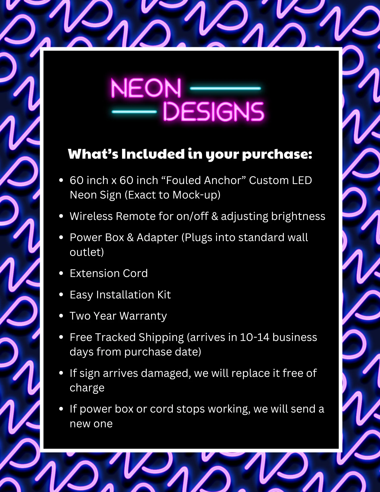 Fouled Anchor - Premium Neon Artwork - Image 2