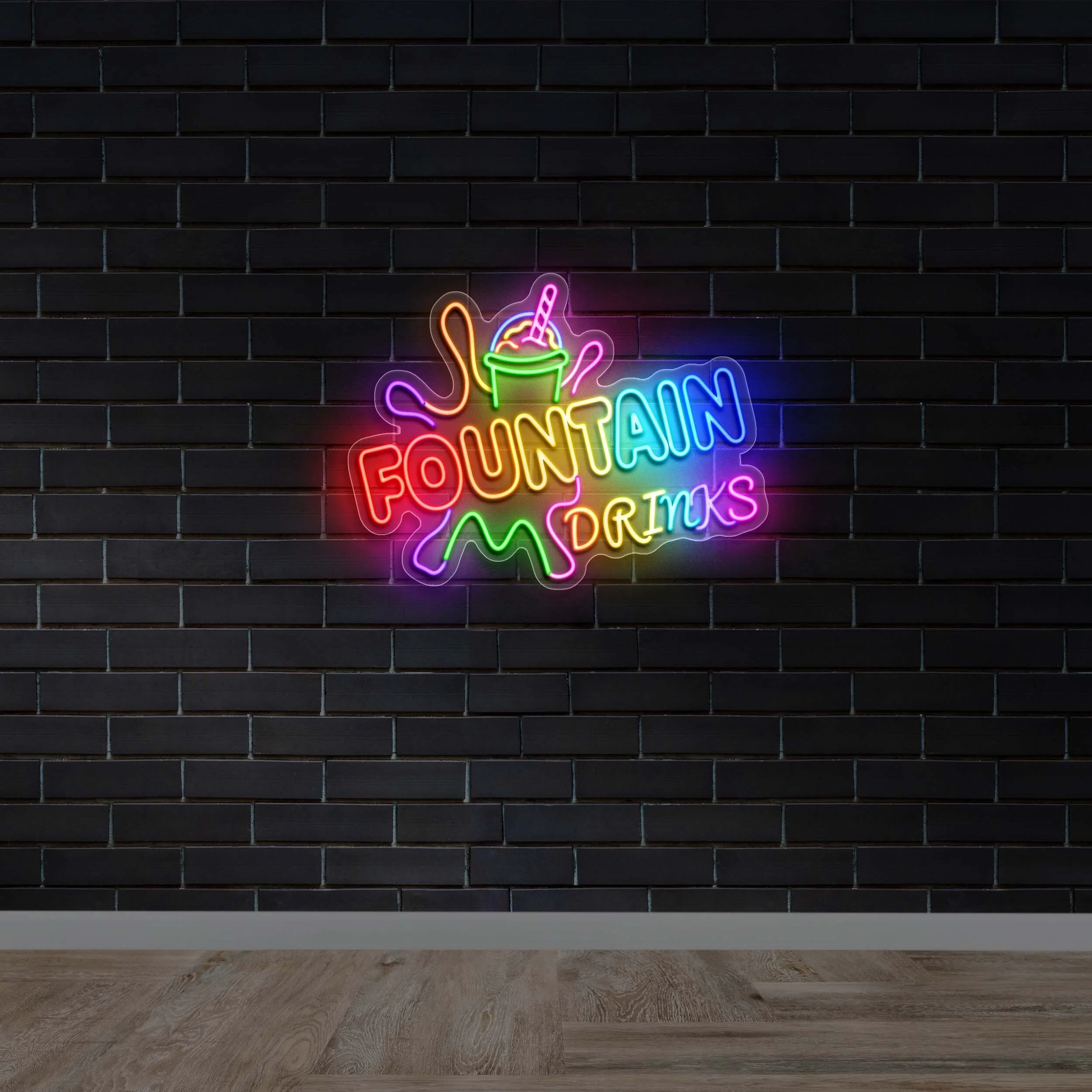 FOUNTAIN DRINKS - Premium Neon Artwork