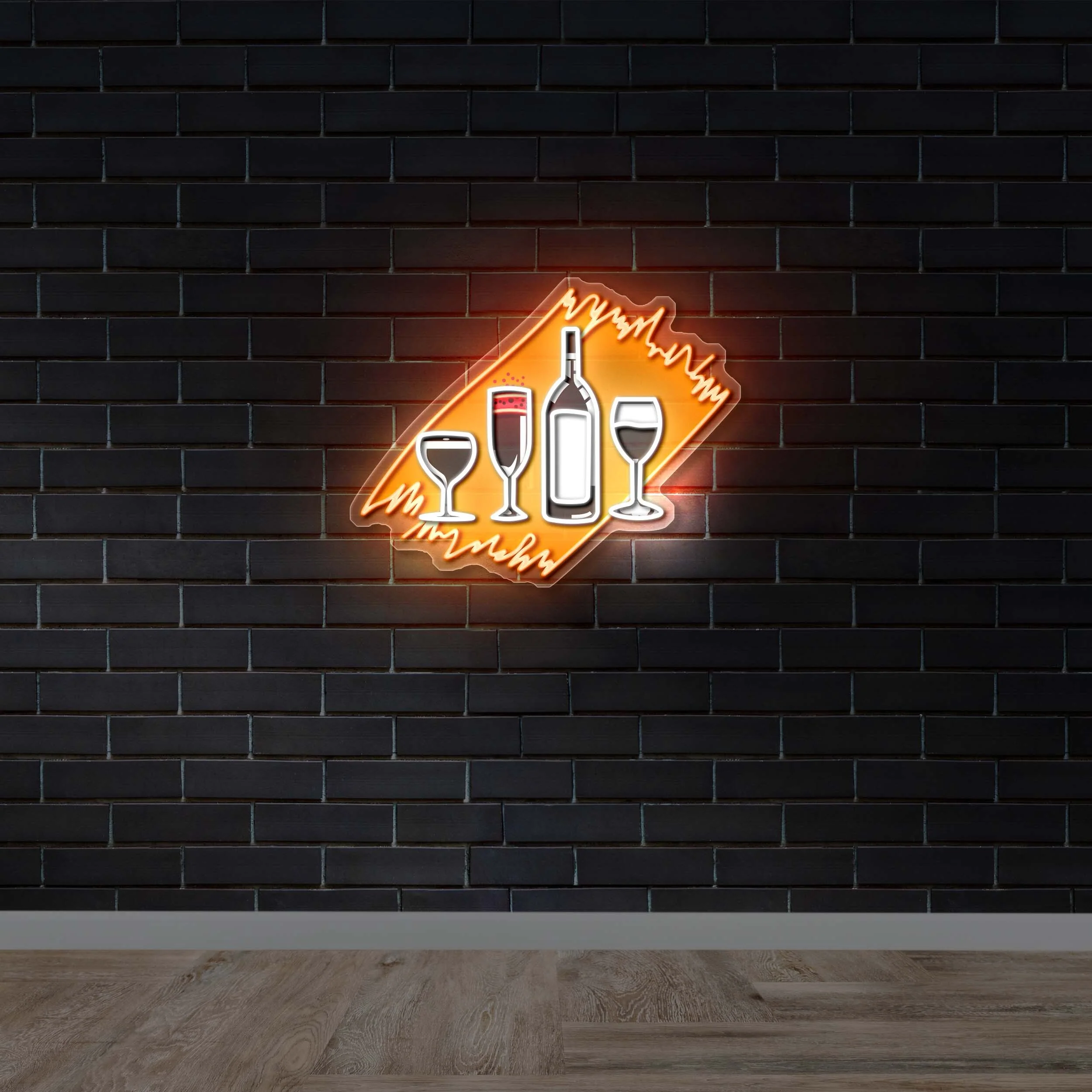 Four Seasons, Wine, & Liquor - Premium Neon Artwork