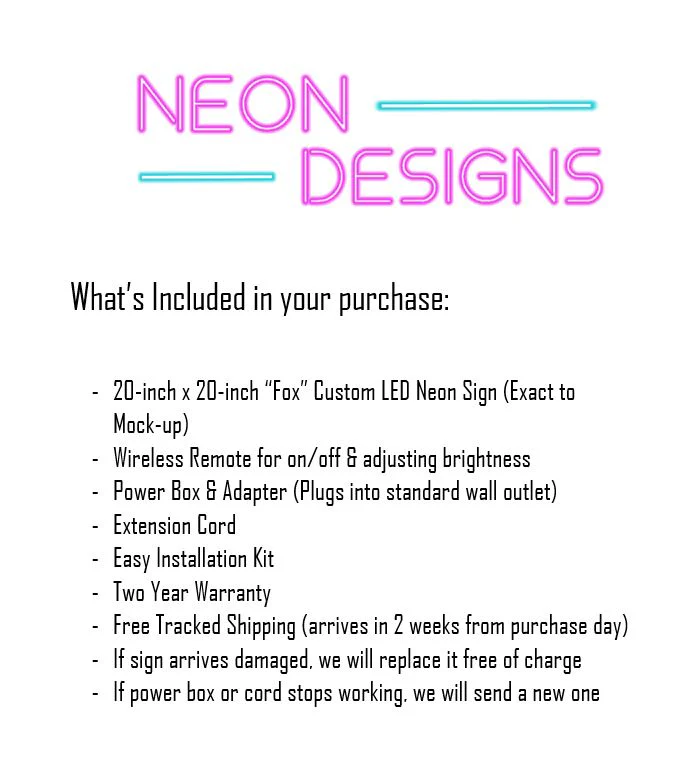 Fox - Premium Neon Artwork - Image 2