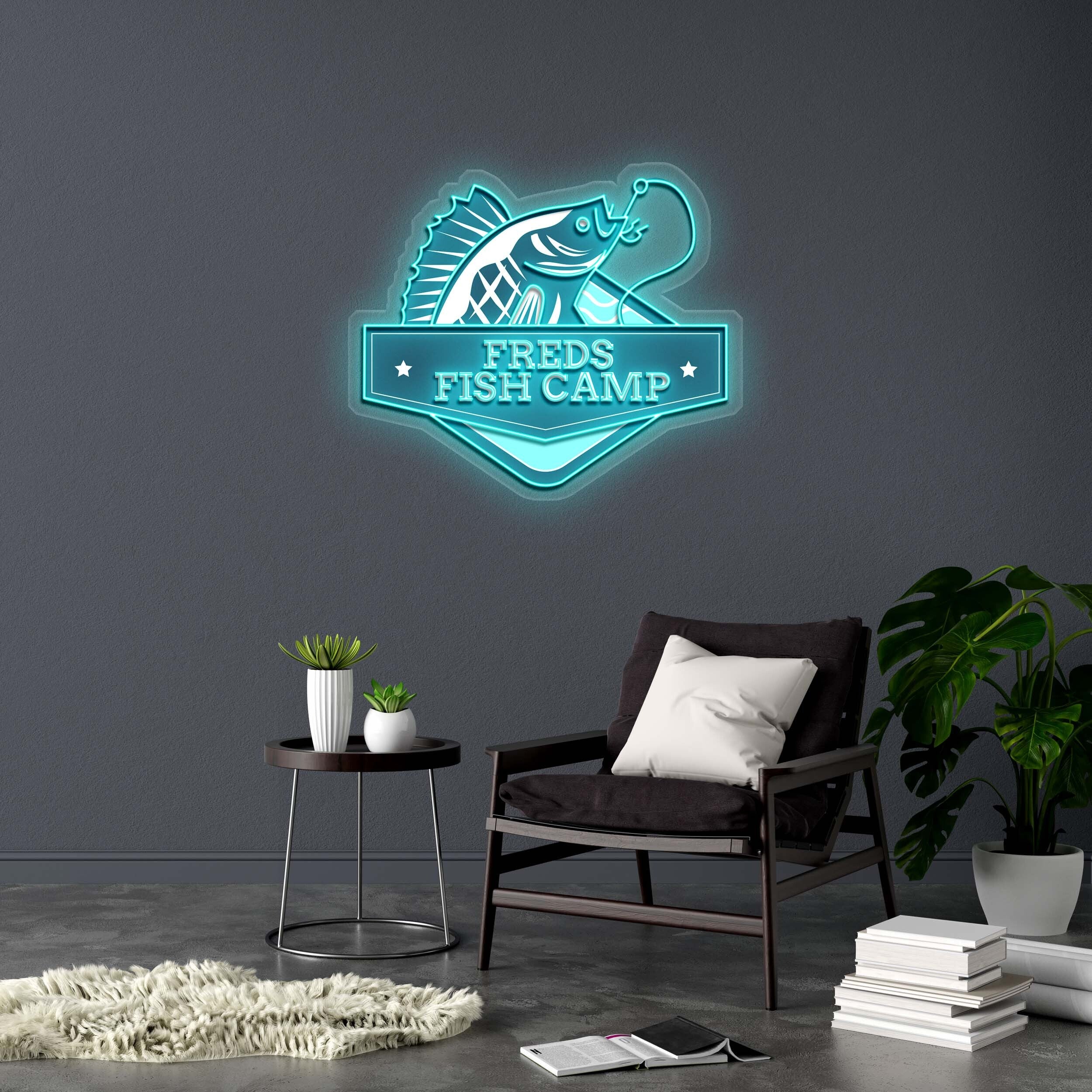 FREDS FISH CAMP - Premium Neon Artwork