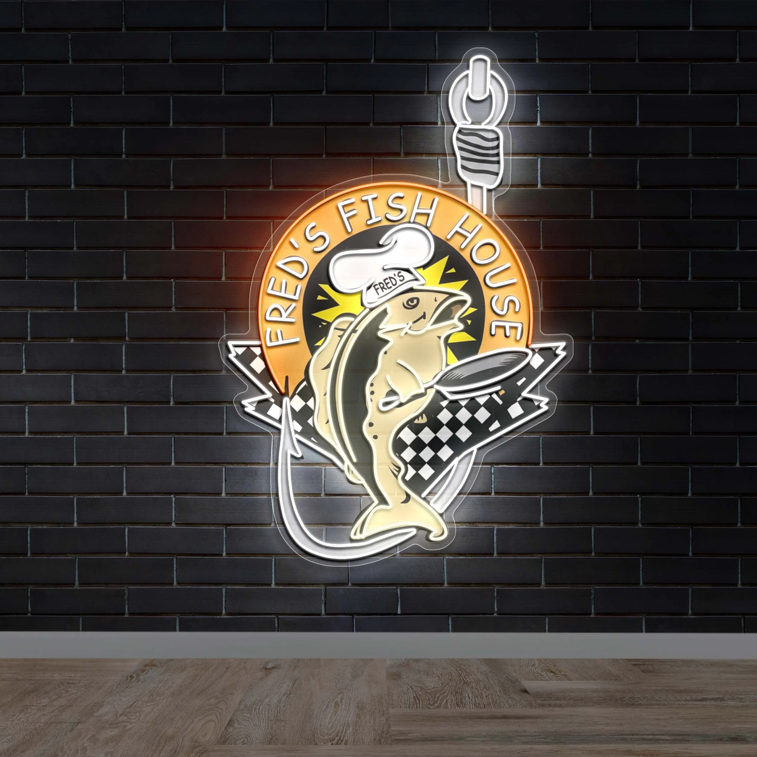 FRED'S FISH HOUSE - Premium Neon Artwork