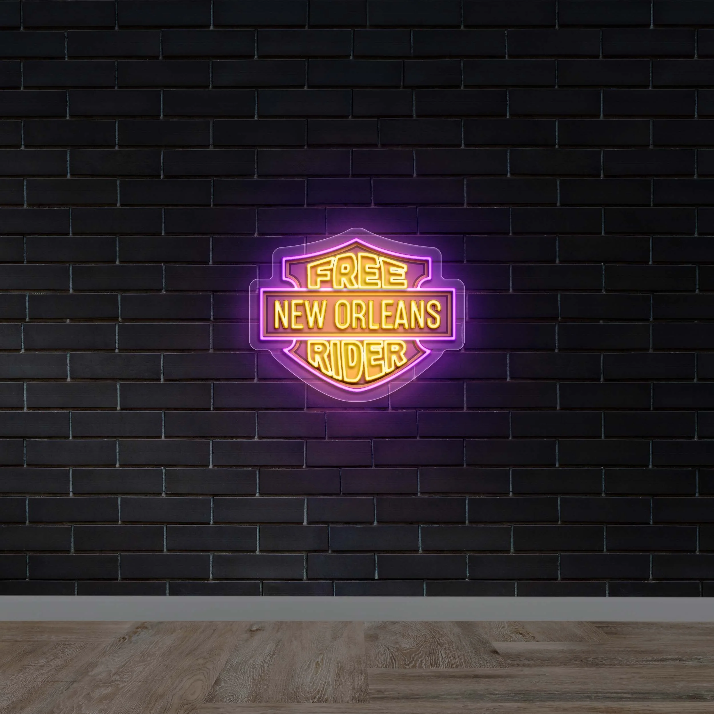 Free New Orleans Rider - Premium Neon Artwork