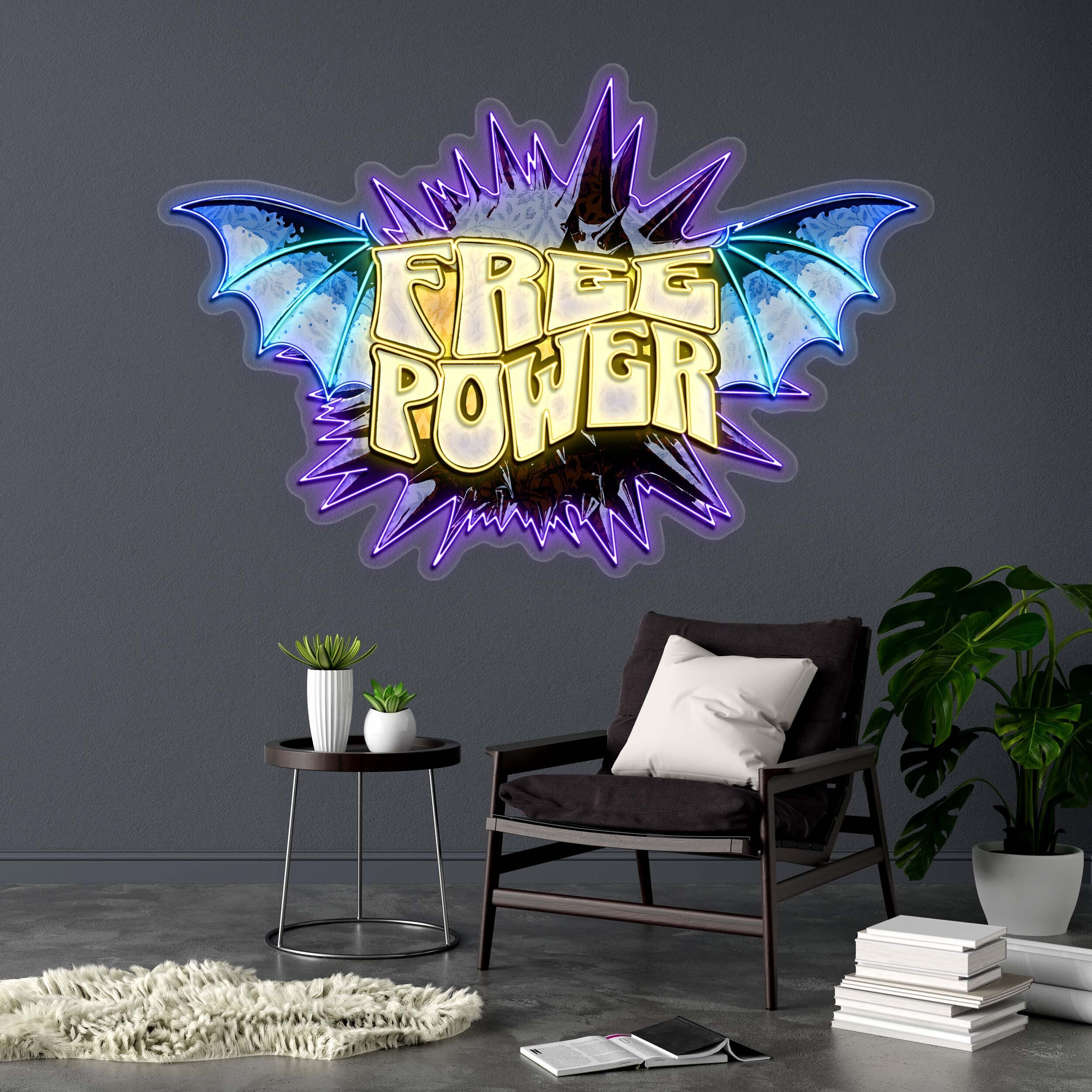 FREE POWER - Premium Neon Artwork
