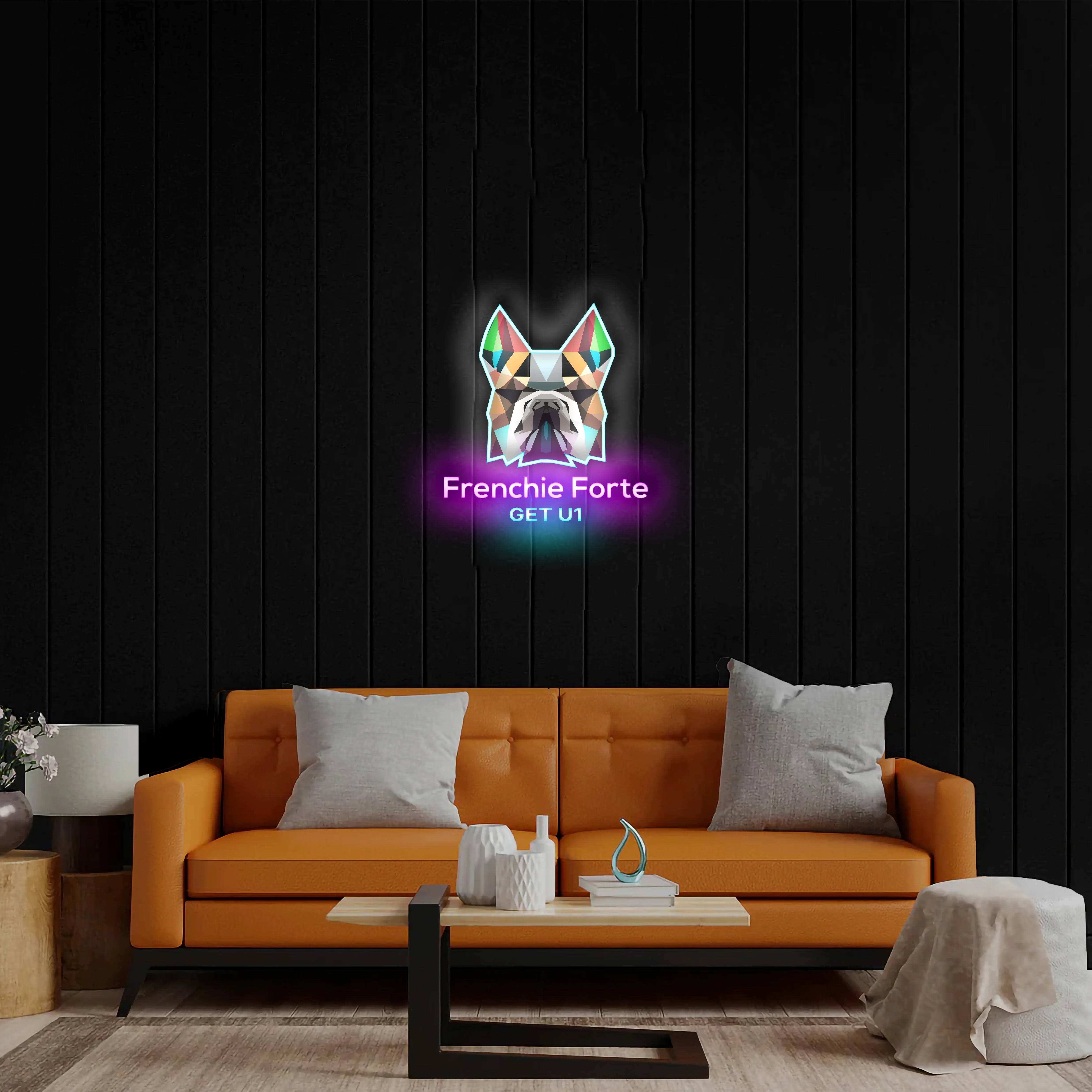 Frenchie Forte - Premium Neon Artwork