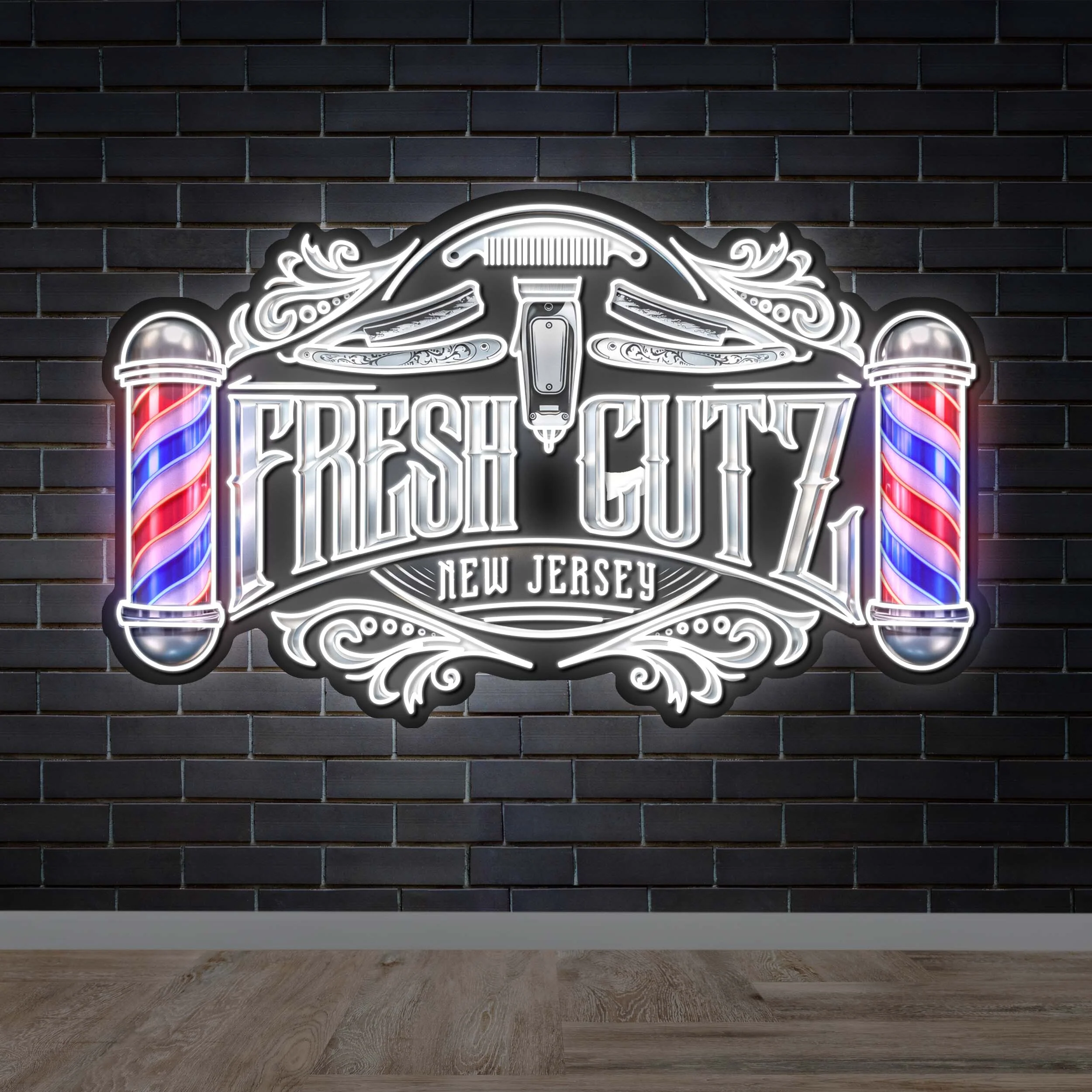 FRESH CUTZ - Premium Neon Artwork