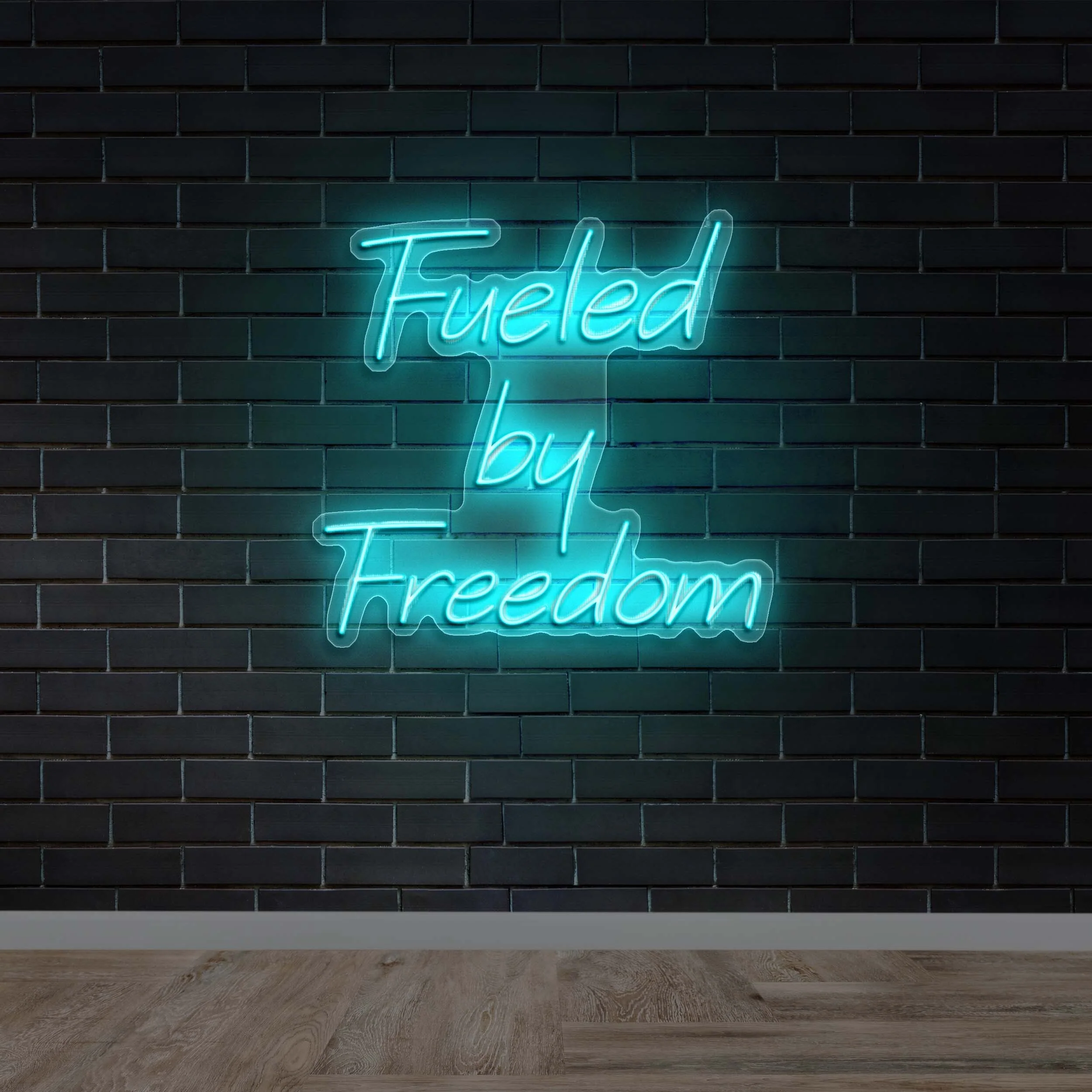 Frogbones logo + FUELED BY FREEDOM - Premium Neon Artworrk - Image 3