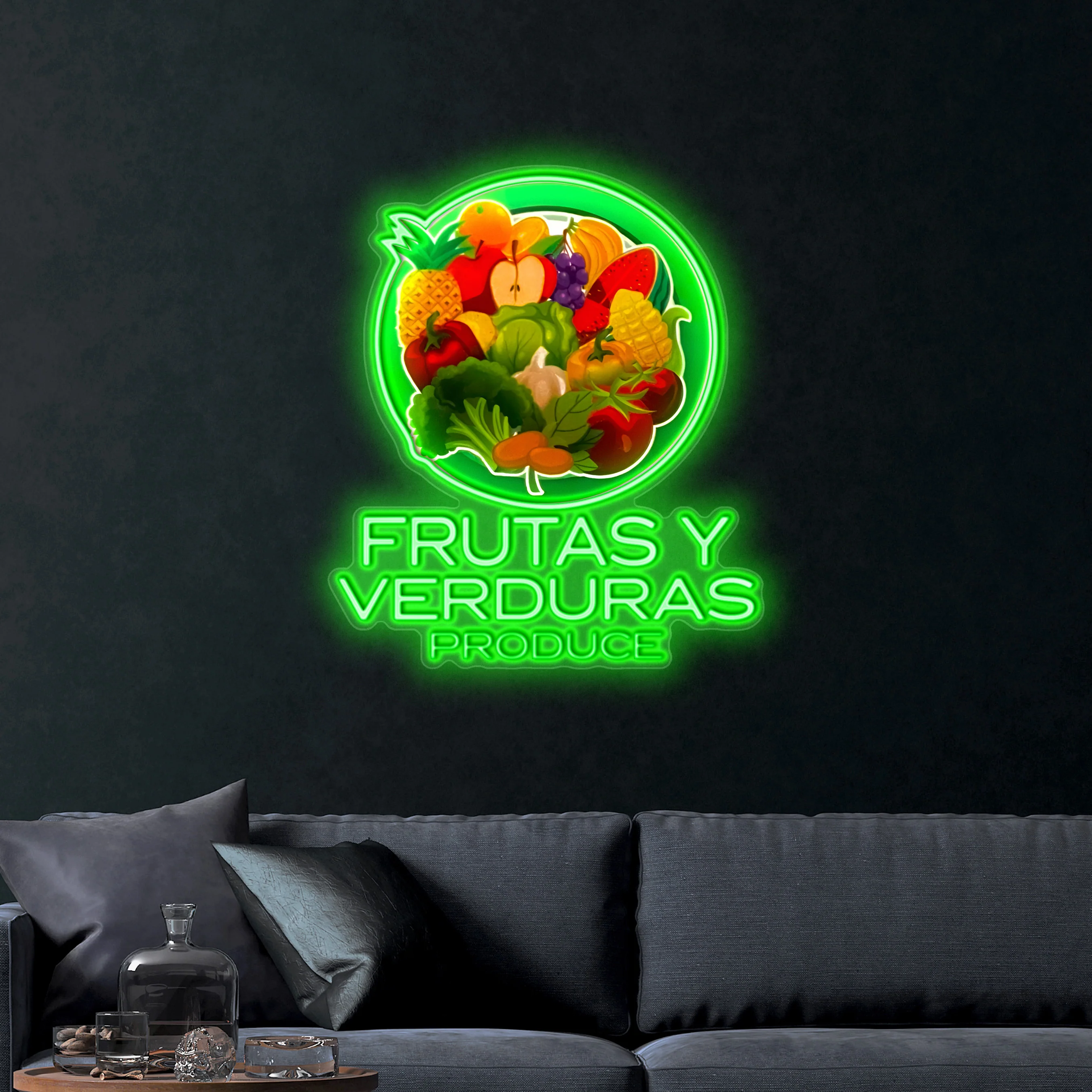 Frutas Y Verduras – Premium Neon Artwork