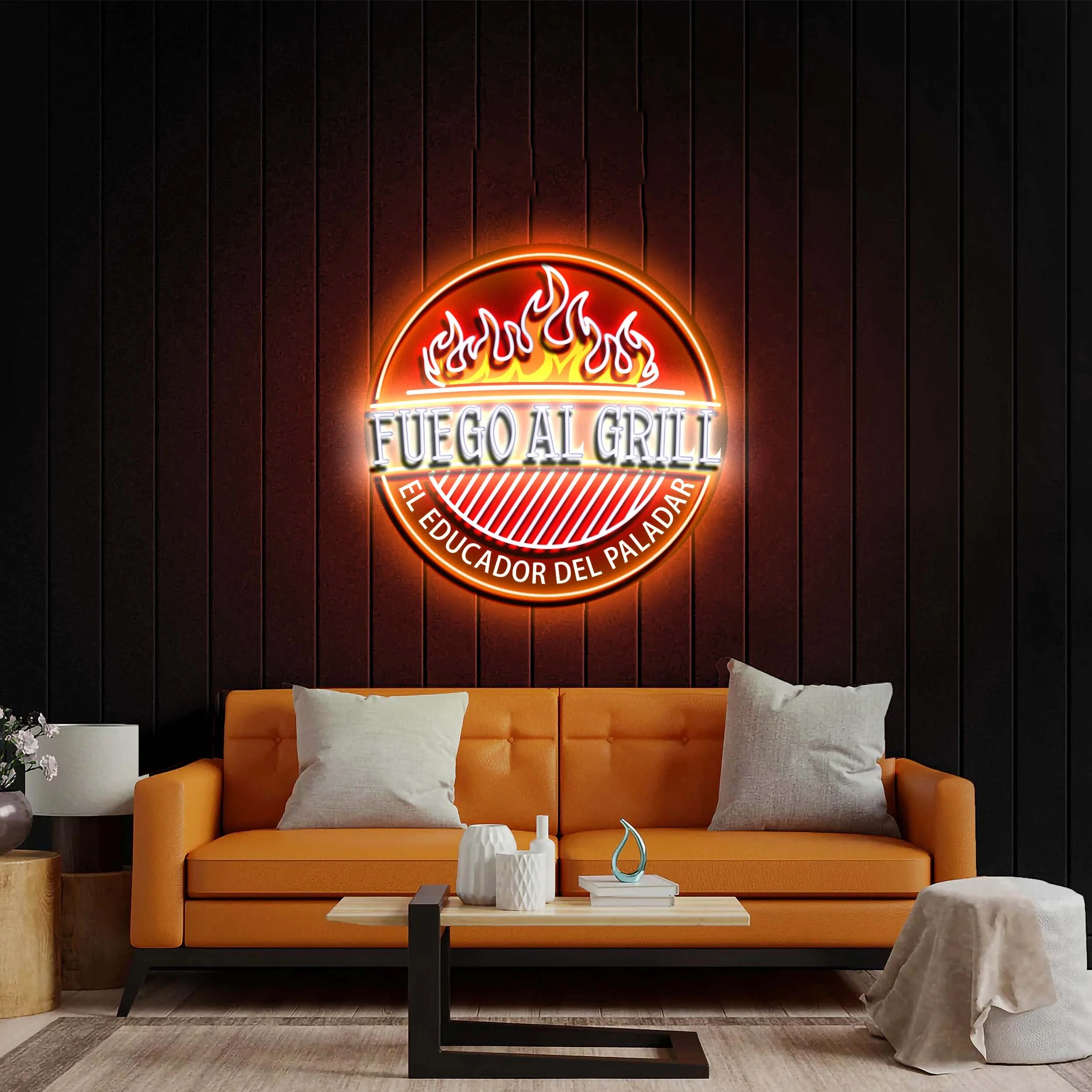 FUEGO AL GRILL - Premium Neon Artwork